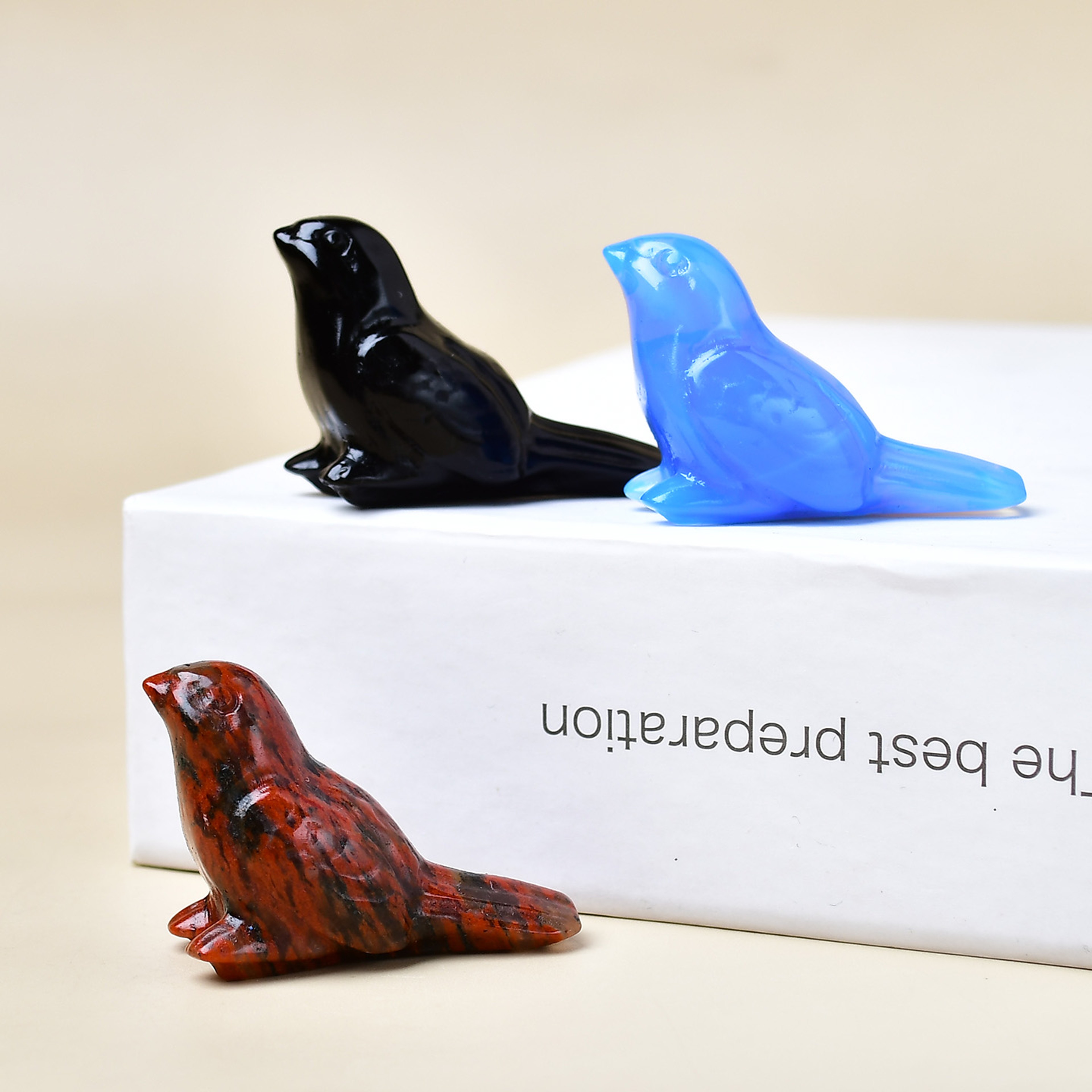 Carved Natural Crystal Bird, Unique Crystal Gift, Decorative Home Item for Elegance – view 3