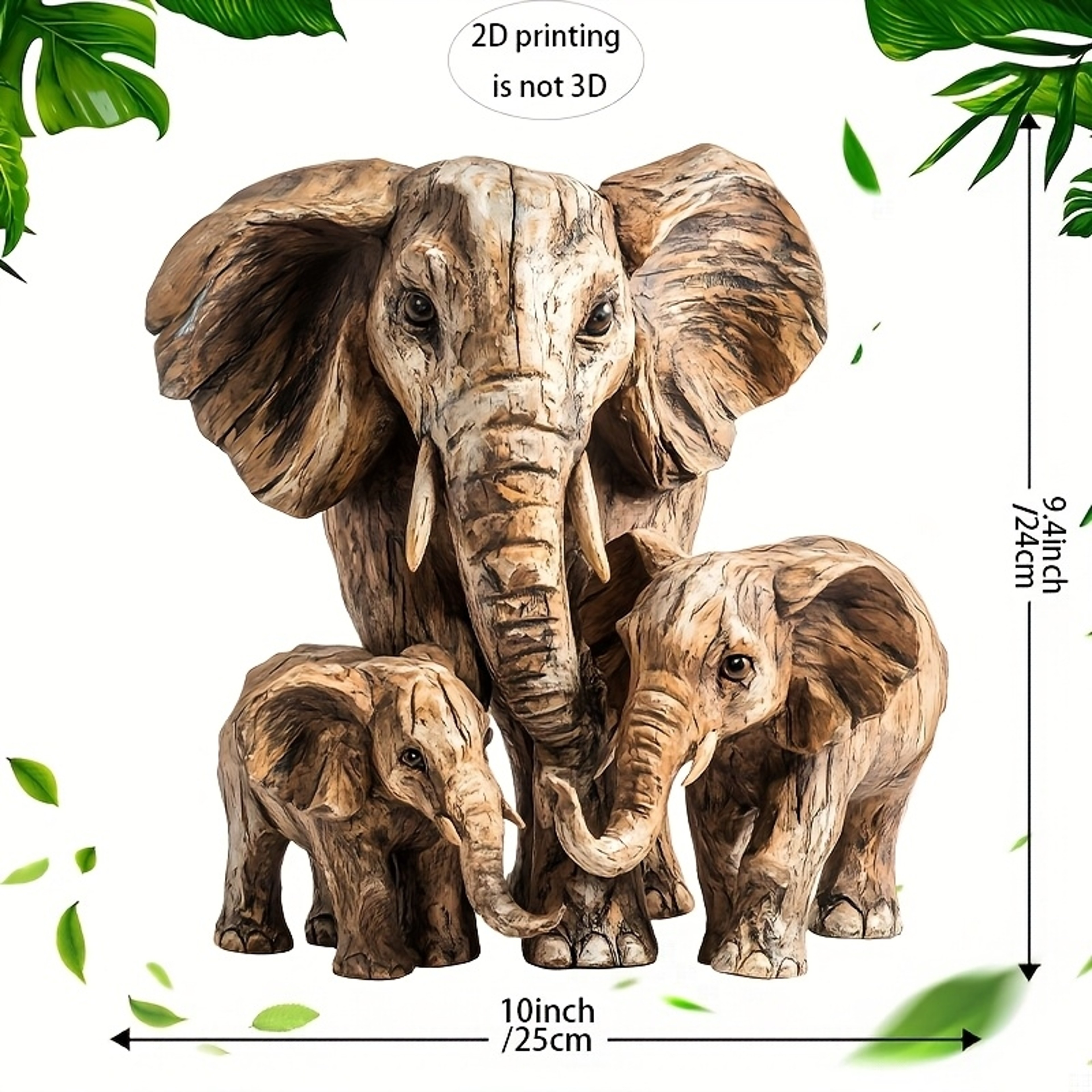 Large-Scale Wooden Elephant Head Art, Retro Festival Wall Hanging, Flat Home Decoration – view 4
