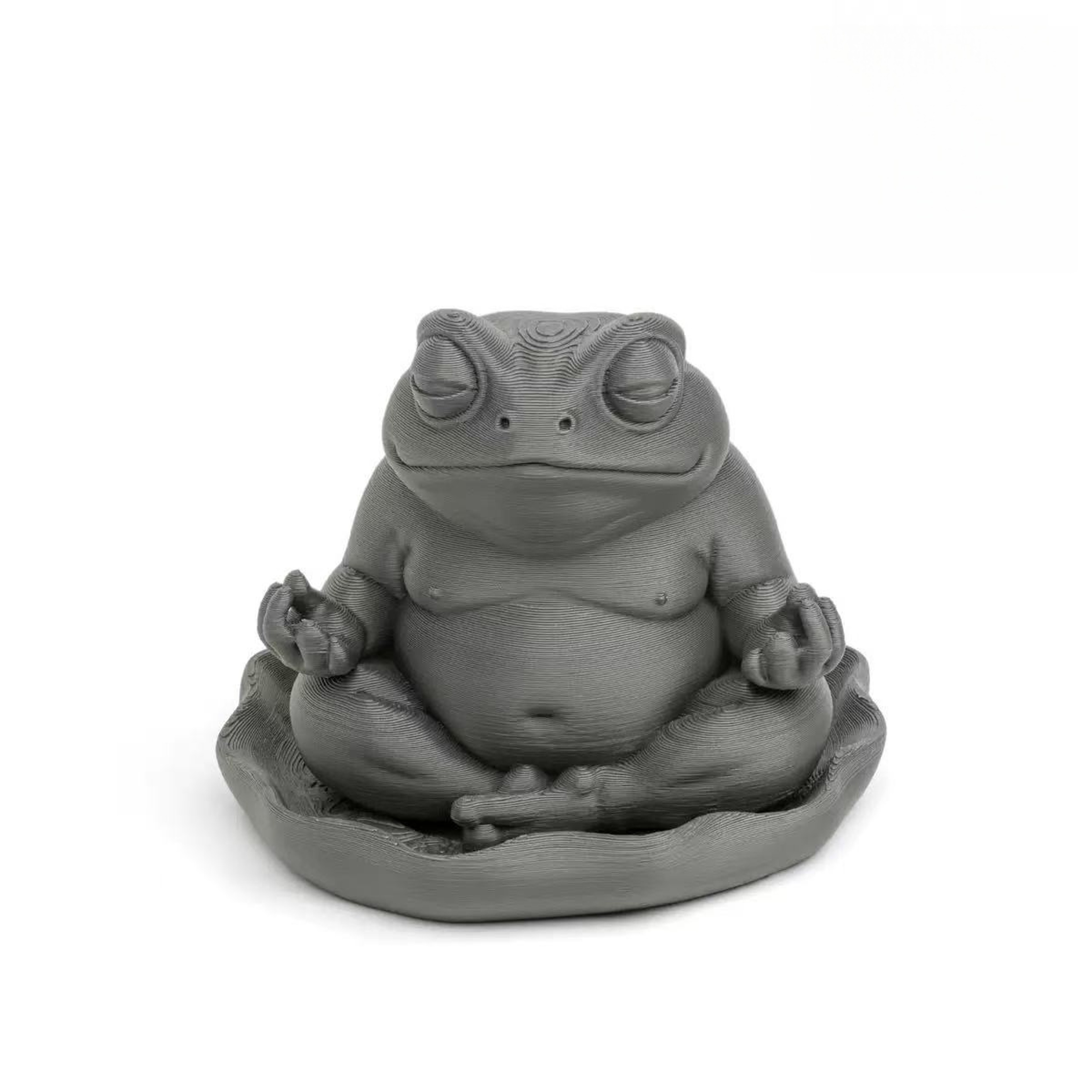 Meditation Frog Figurine, Chubby Zen Frog Print, Perfect Gift for Home & Office Decoration – view 8