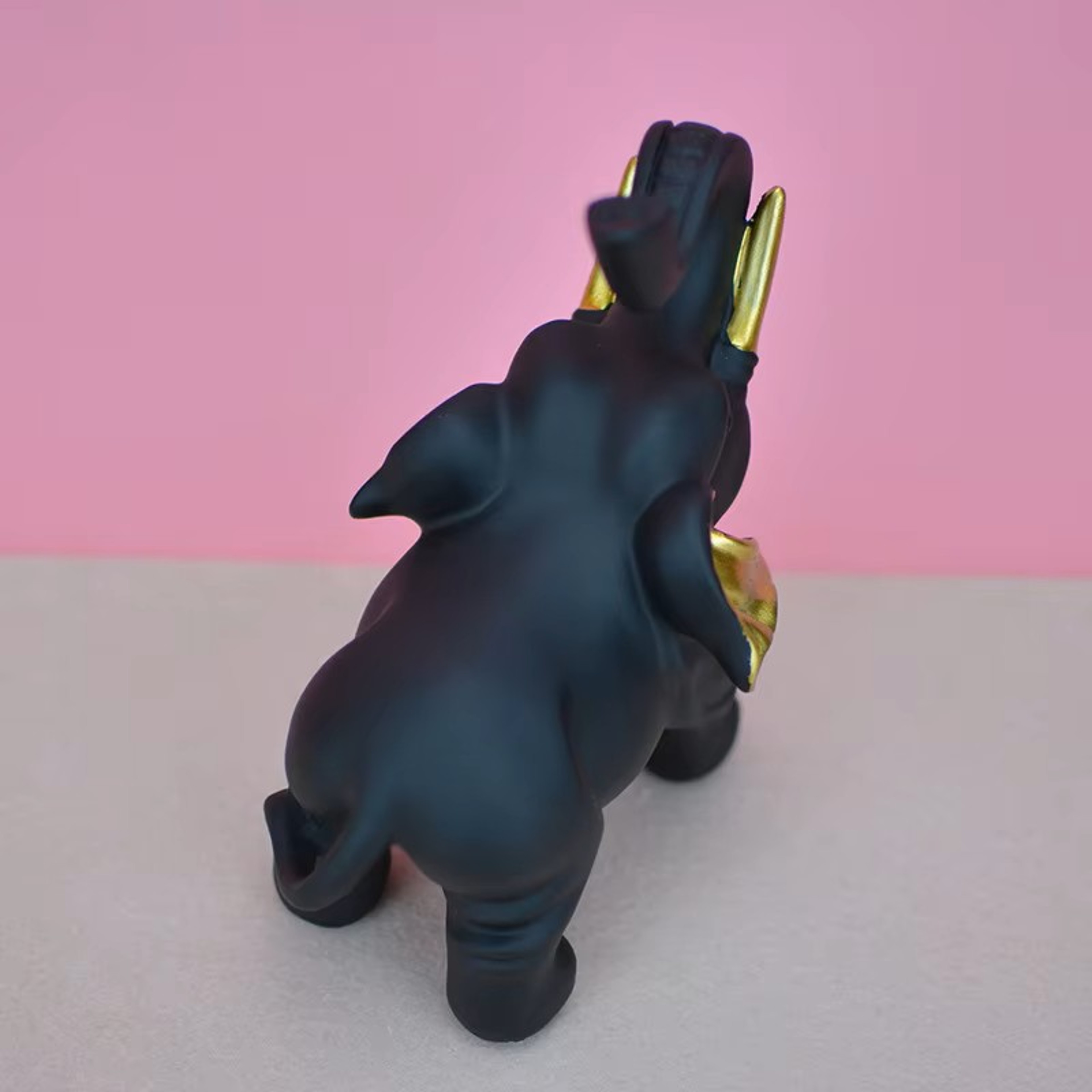 Living Room Desktop Decoration, Black Gold Lucky Elephant Statue Ornament, Home Soft Display – view 5