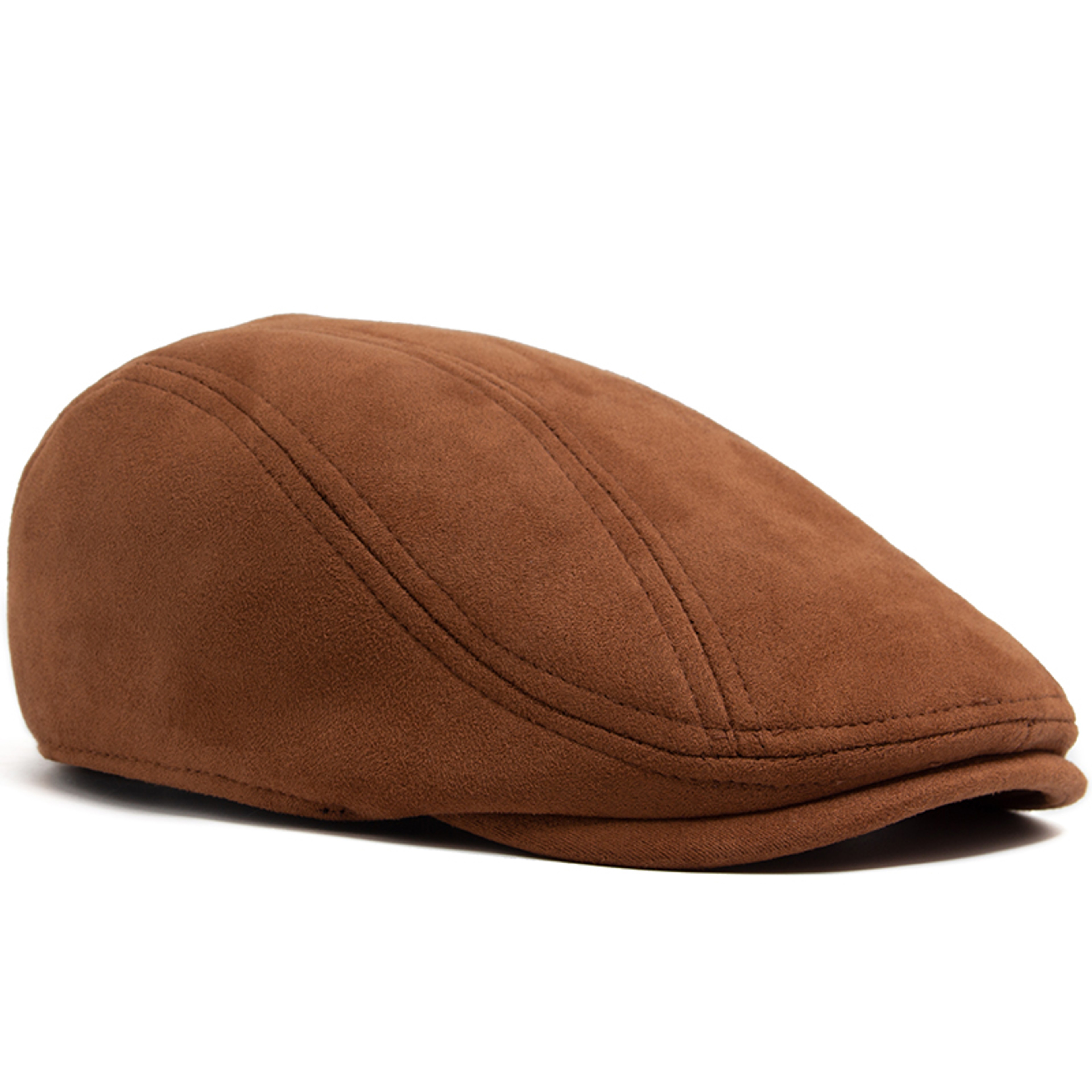 Vintage Men Women Newsboy Hat, New Suede Autumn Winter Beret, Casual Flat Visor Cap Berets for Head Circumference – view 3