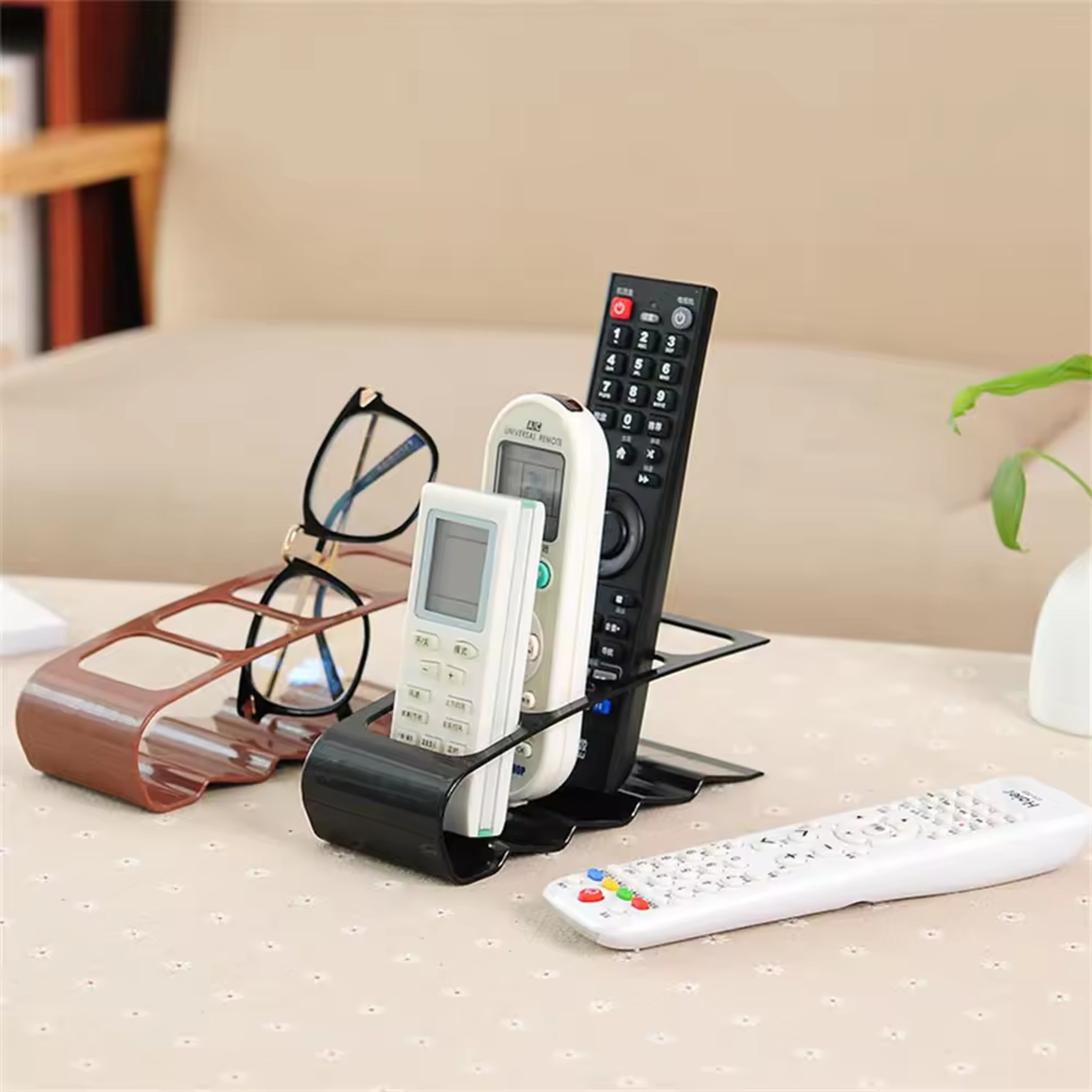 Remote Control Holder Stand for TV, Home Appliance Storage Rack, Desktop Bracket for Living Room, Office – view 3