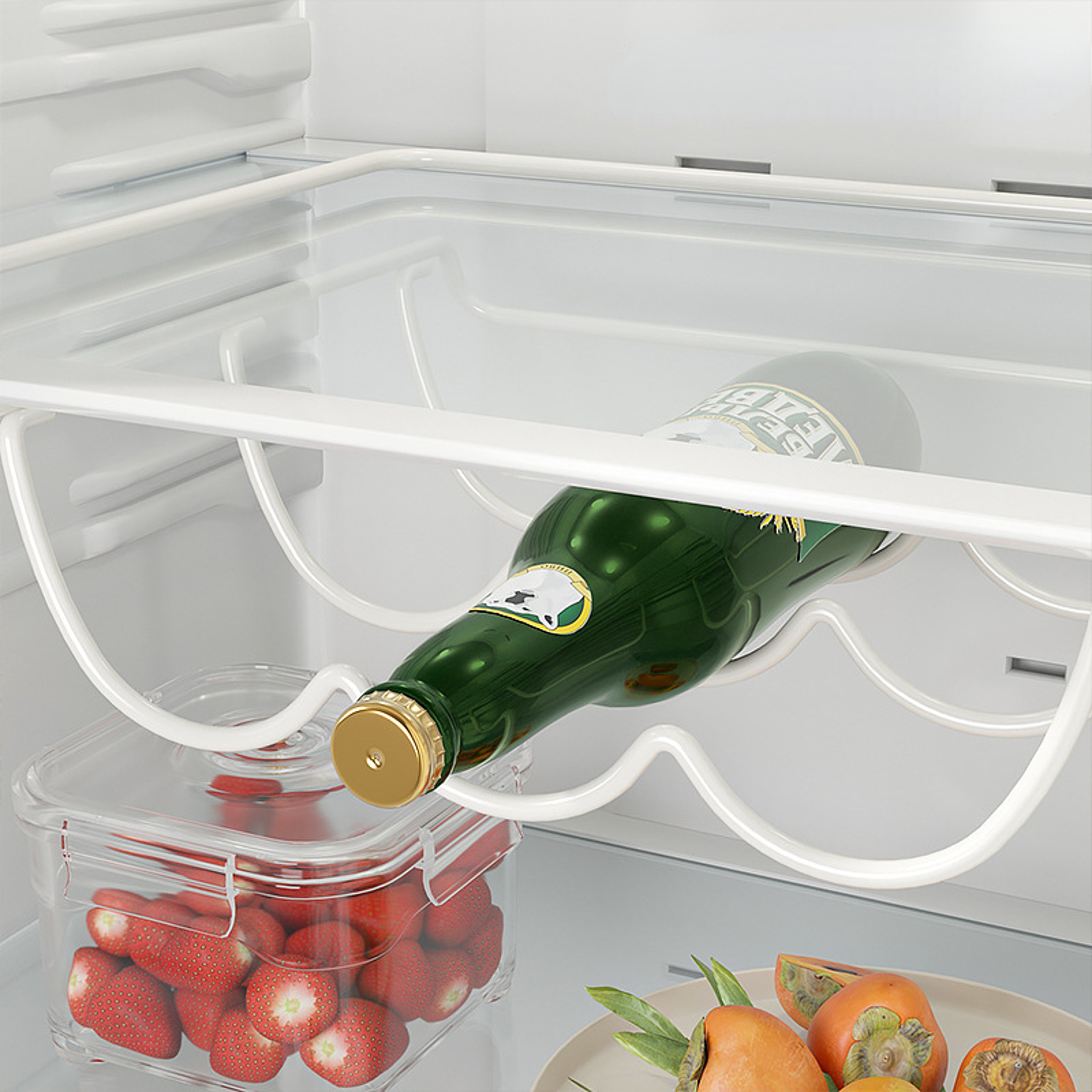 Beer Bottle Fridge Organizer, Creative Home Furnishing Accessories, Wine Display Shelf Holder, Hook Refrigerator Storage – view 2