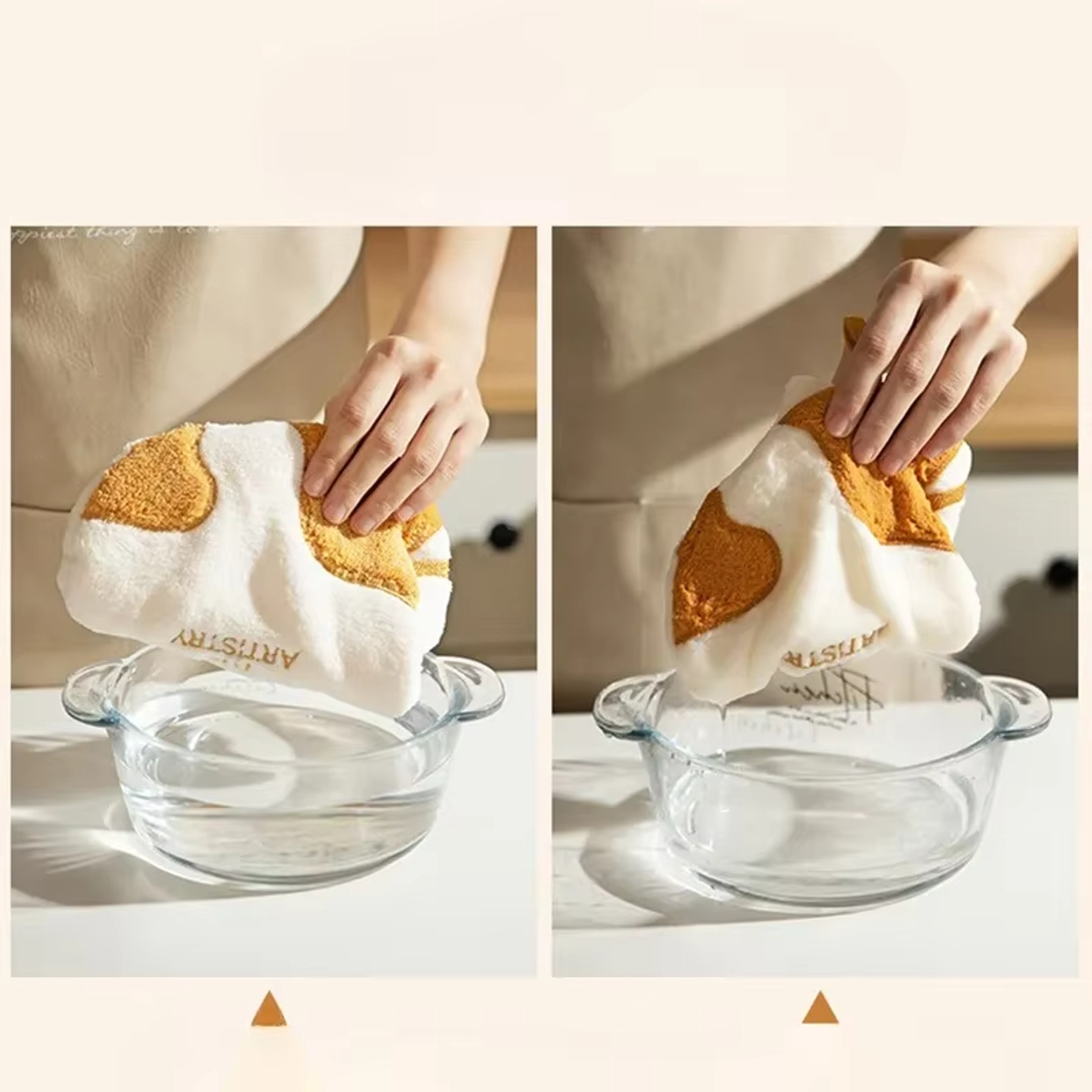 Cartoon Kids Towels, Cute Cat Hanging Towel, Soft Absorbent Handkerchief for Kitchen & Bathroom – view 3