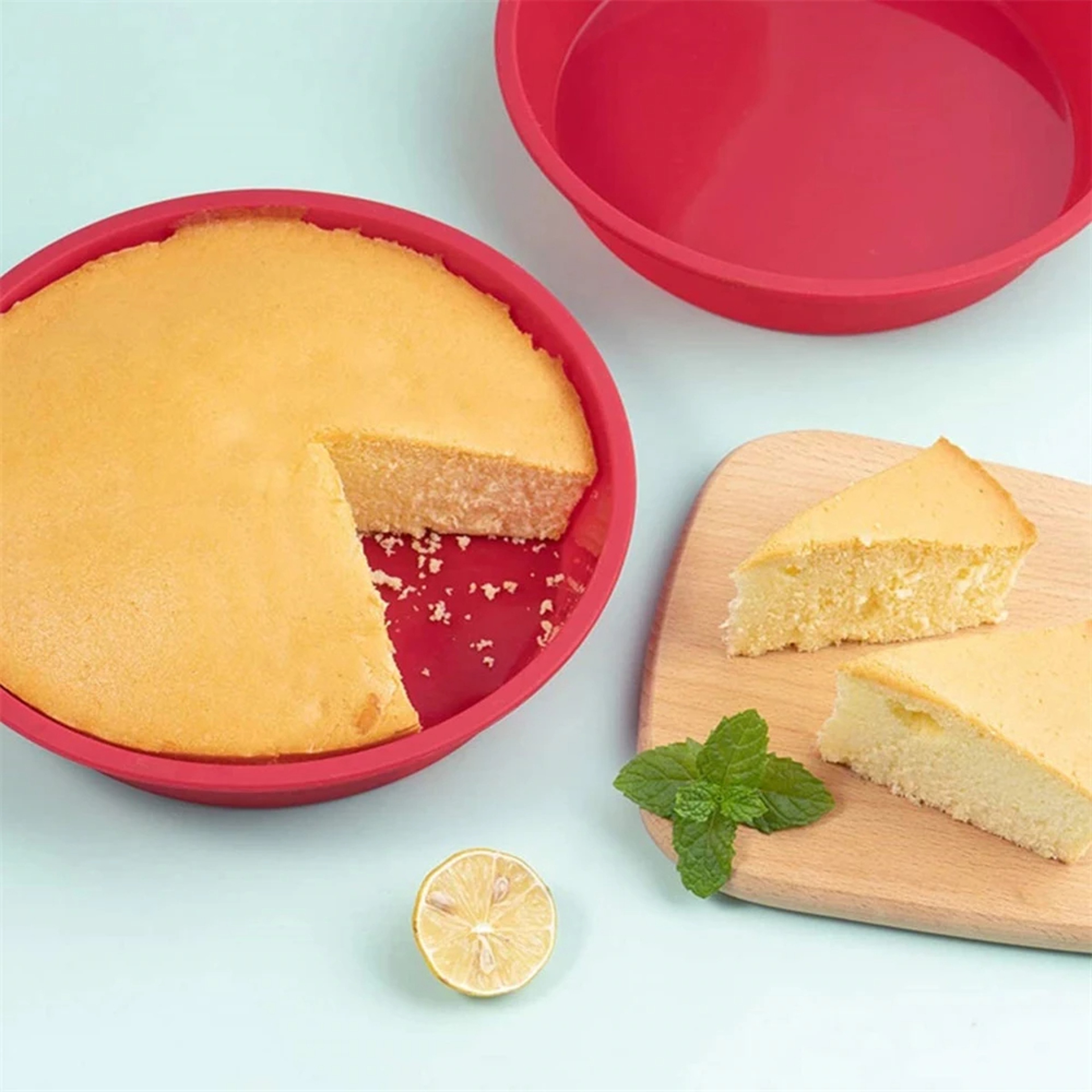 Round Baking Mold Kitchen Silicone Nonstick Cake Mold Tray Reusable Silicone Pans 3