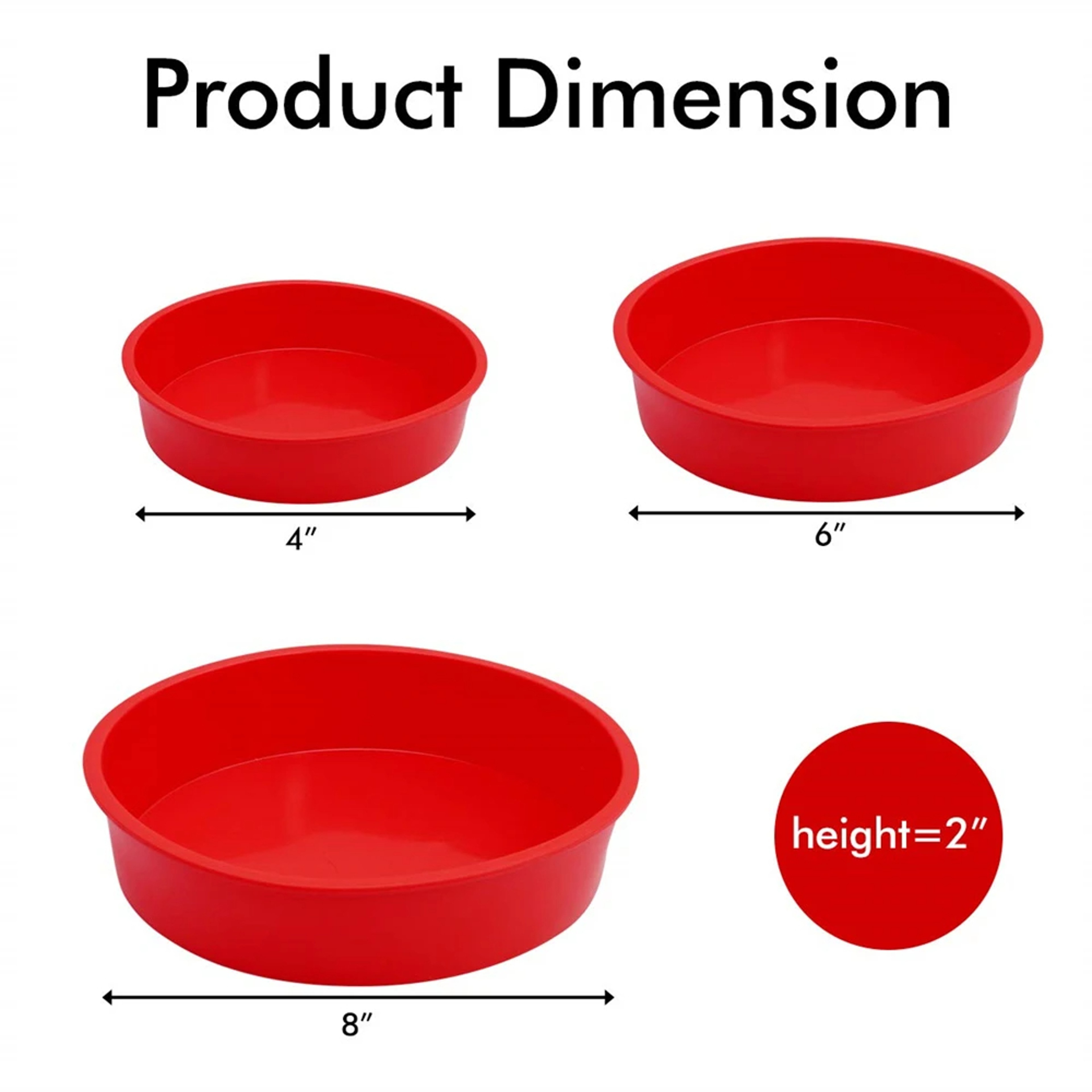 Round Baking Mold Kitchen Silicone Nonstick Cake Mold Tray Reusable Silicone Pans 5