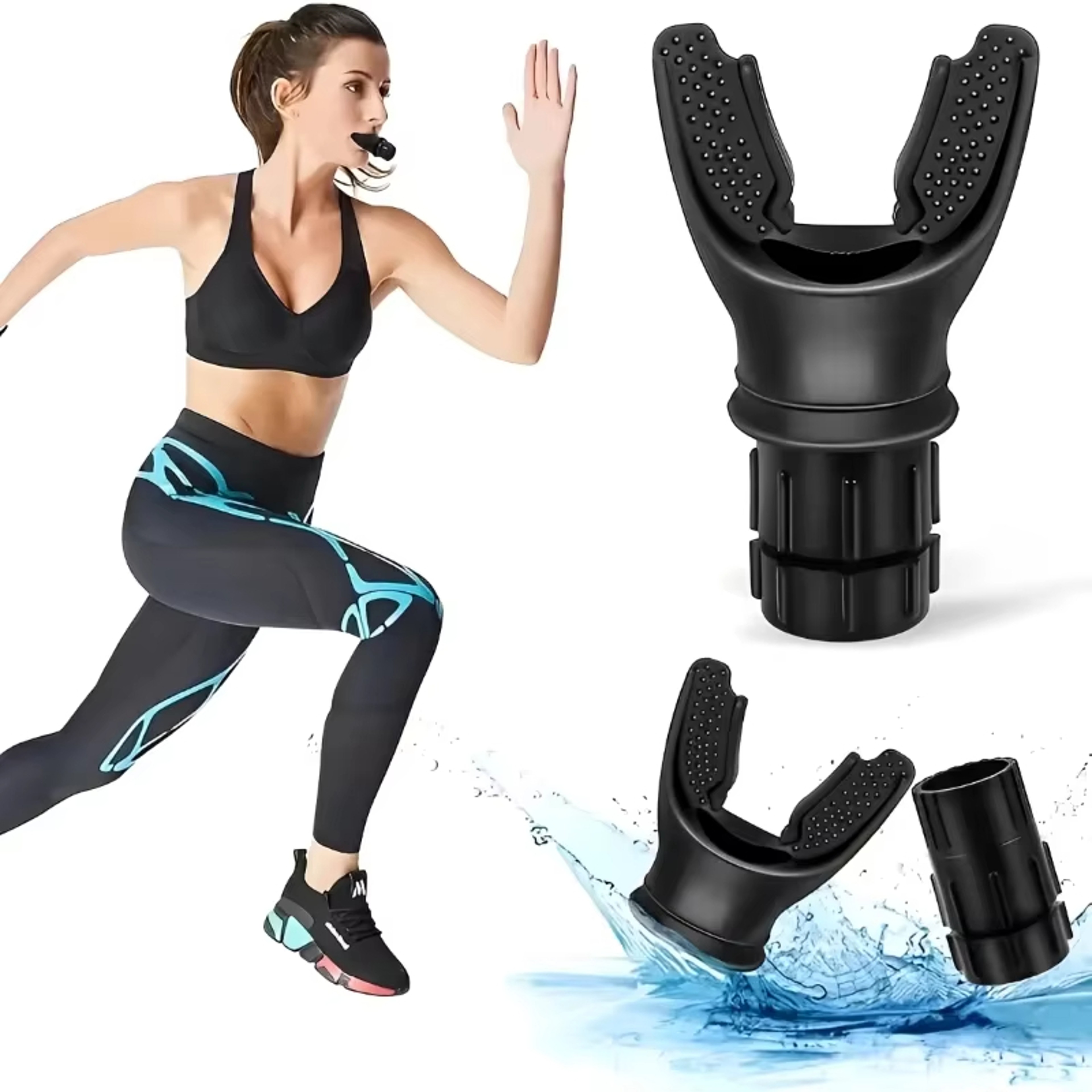 Adjustable Resistance Breathing Exercise, Portable Lung Capacity Trainer for Abdominal & Fitness Training – view 1