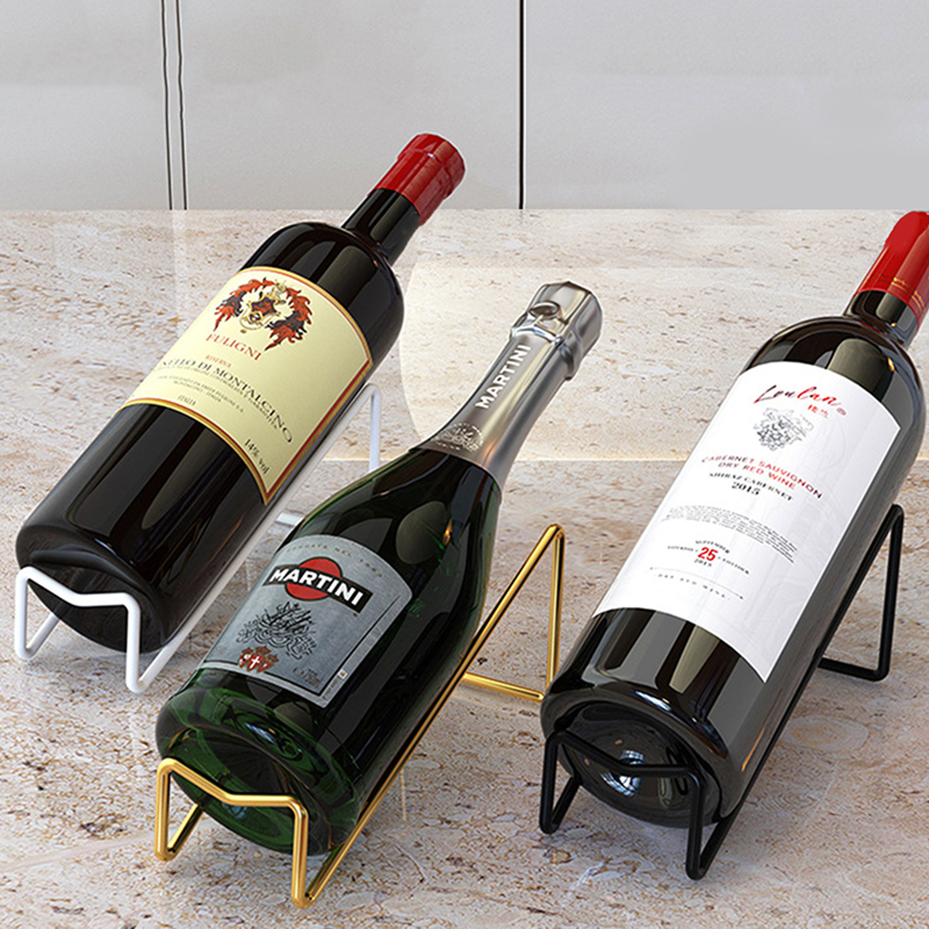 Countertop Wine Bottle Display Rack, Wine Storage Rack, Simple Home Counter Decoration – view 4