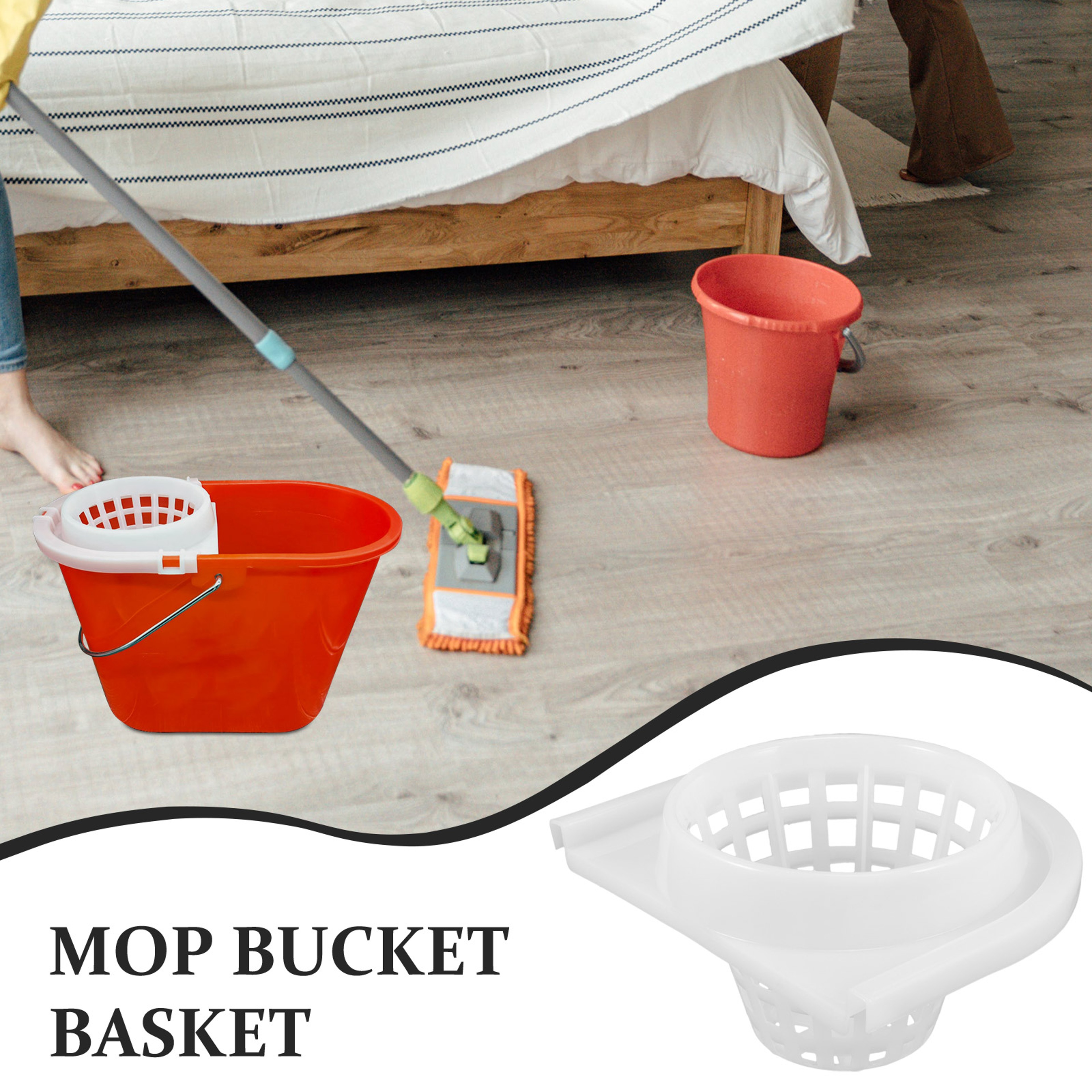 Mop Bucket Basket Replacement, Water Squeezing Cleaning Bucket Drain, Mopping Basket Filter Drainage – view 2
