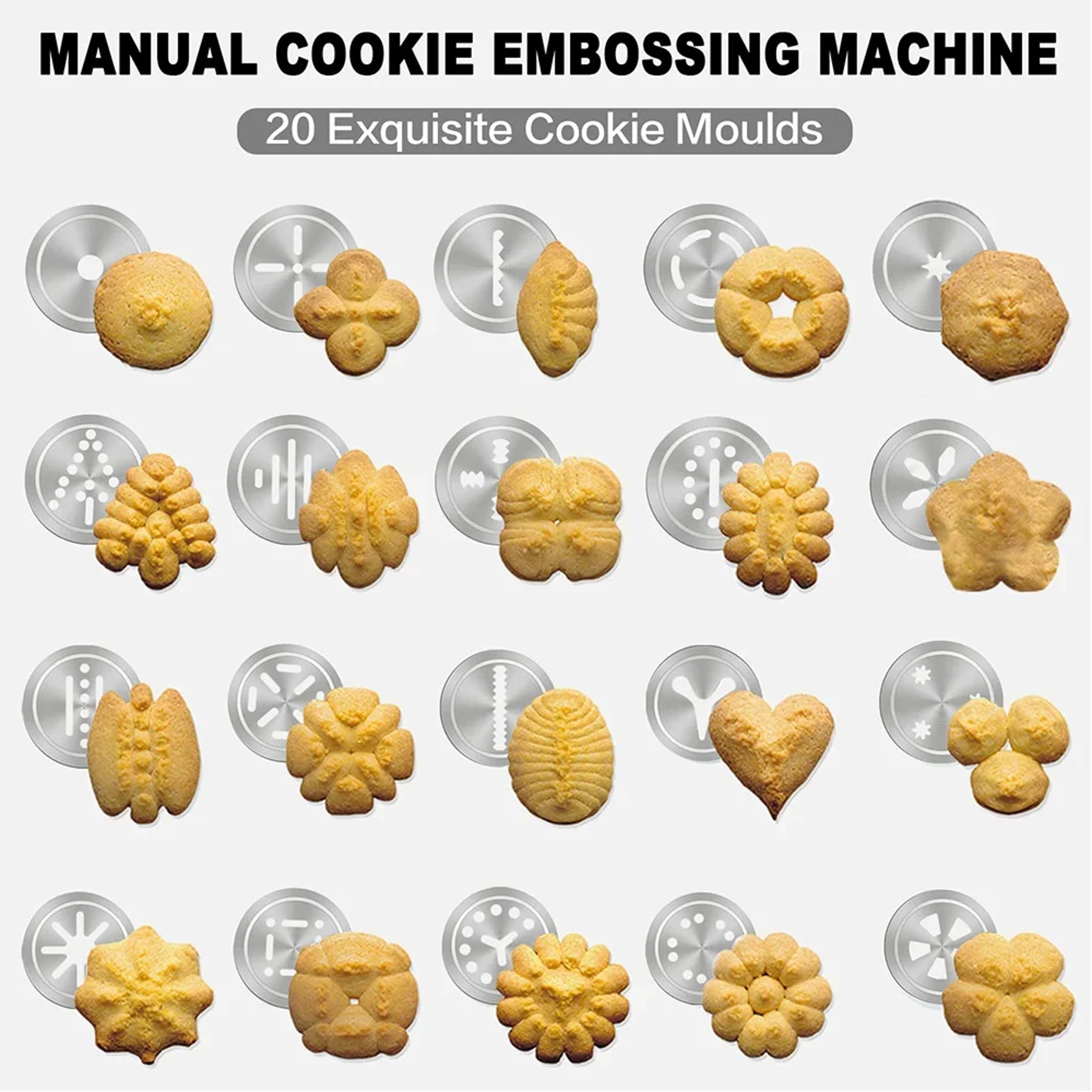 Cookie Press Machine Kit, Biscuit Extruder Press Cookie Gun, DIY Biscuit Maker for Baking – view 2