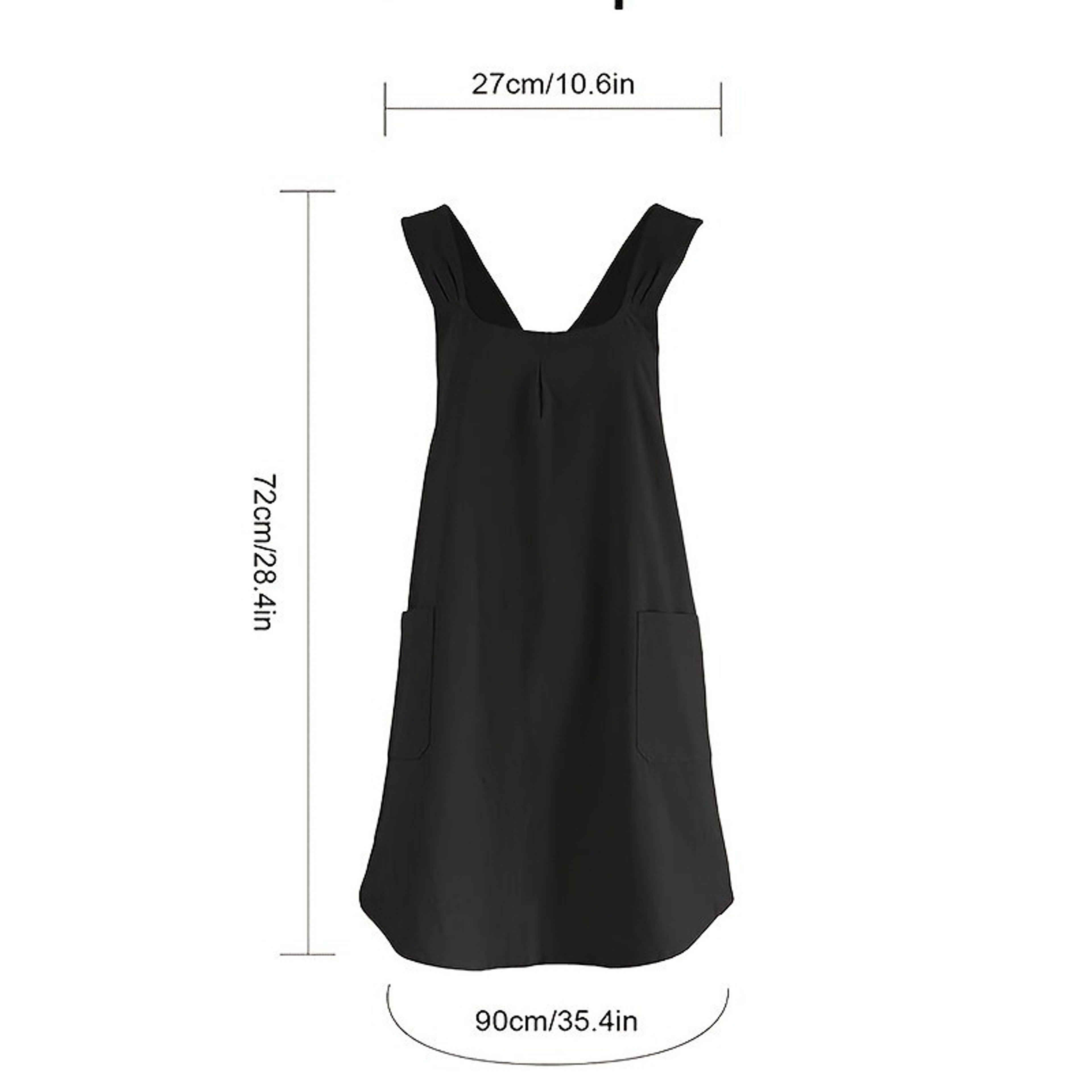 Comfortable Vintage Apron With Pockets EasyClean Adjustable NoTie Design For Baking Lovers 4