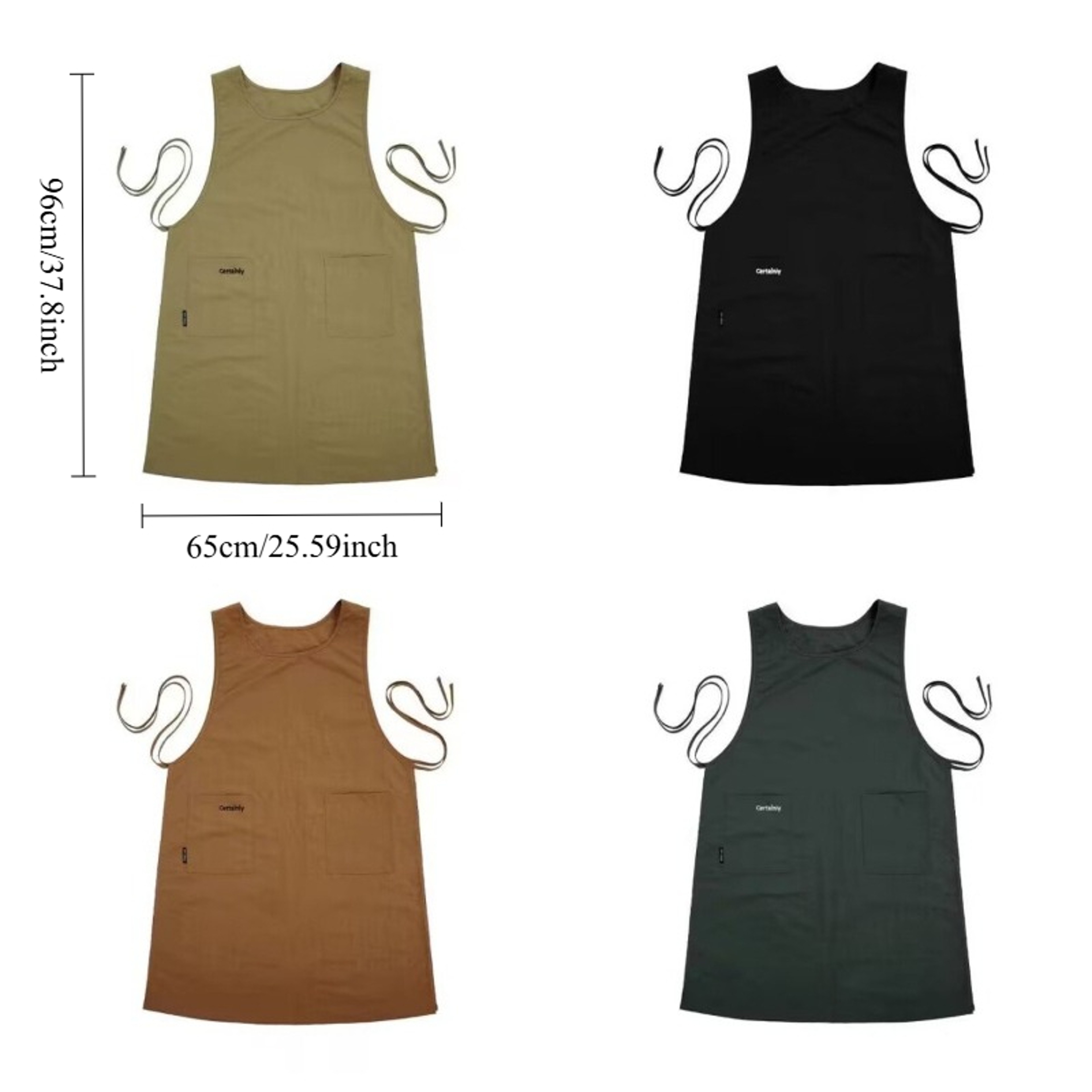 Waterproof Kitchen Apron with Pockets for Women, Anti-Dirty Long Vest, Perfect for Painting and Working – view 6