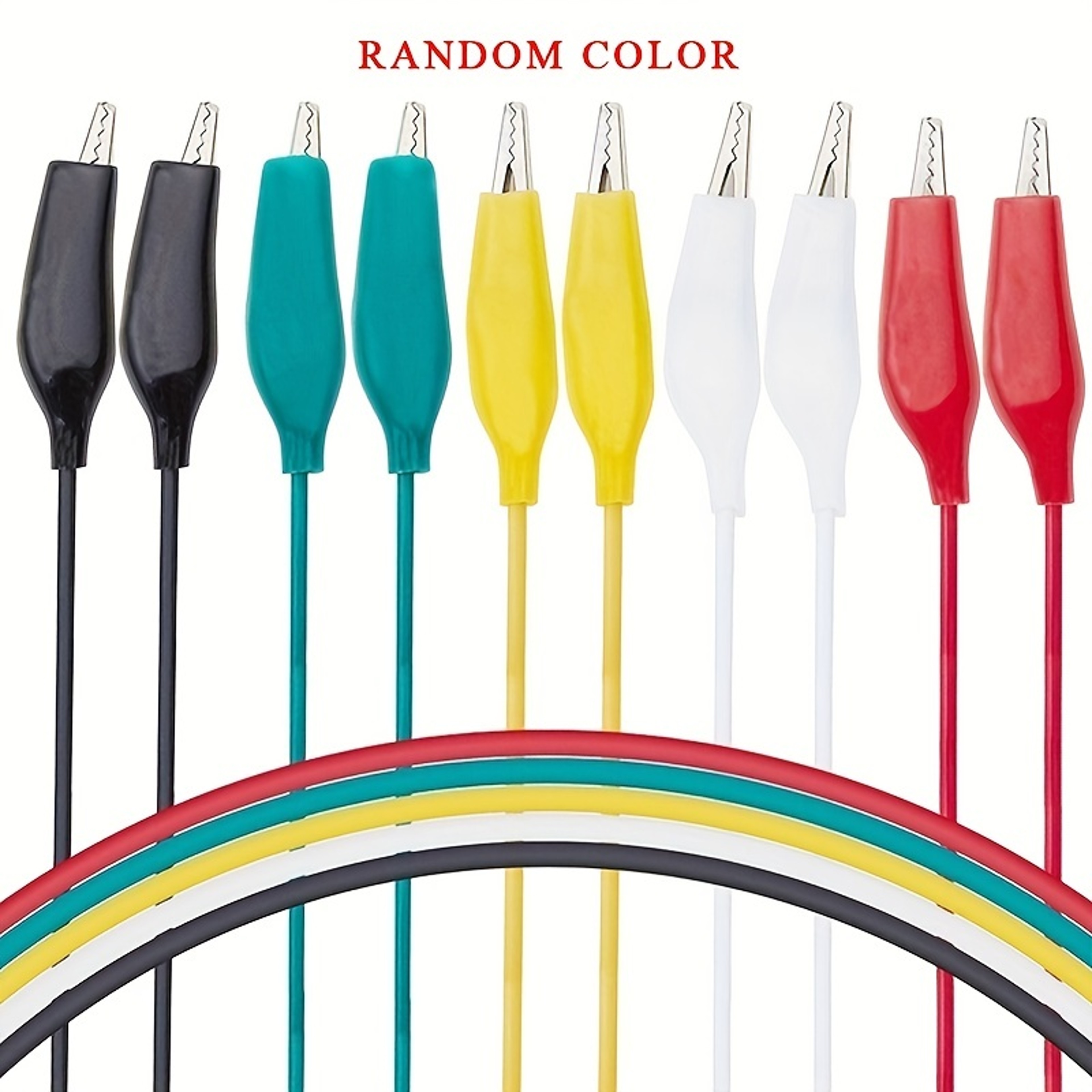 Test Leads Alligator Clips, Double-ended Crocodile Clips, Roach Clip Jumper for Electrical Work – view 3