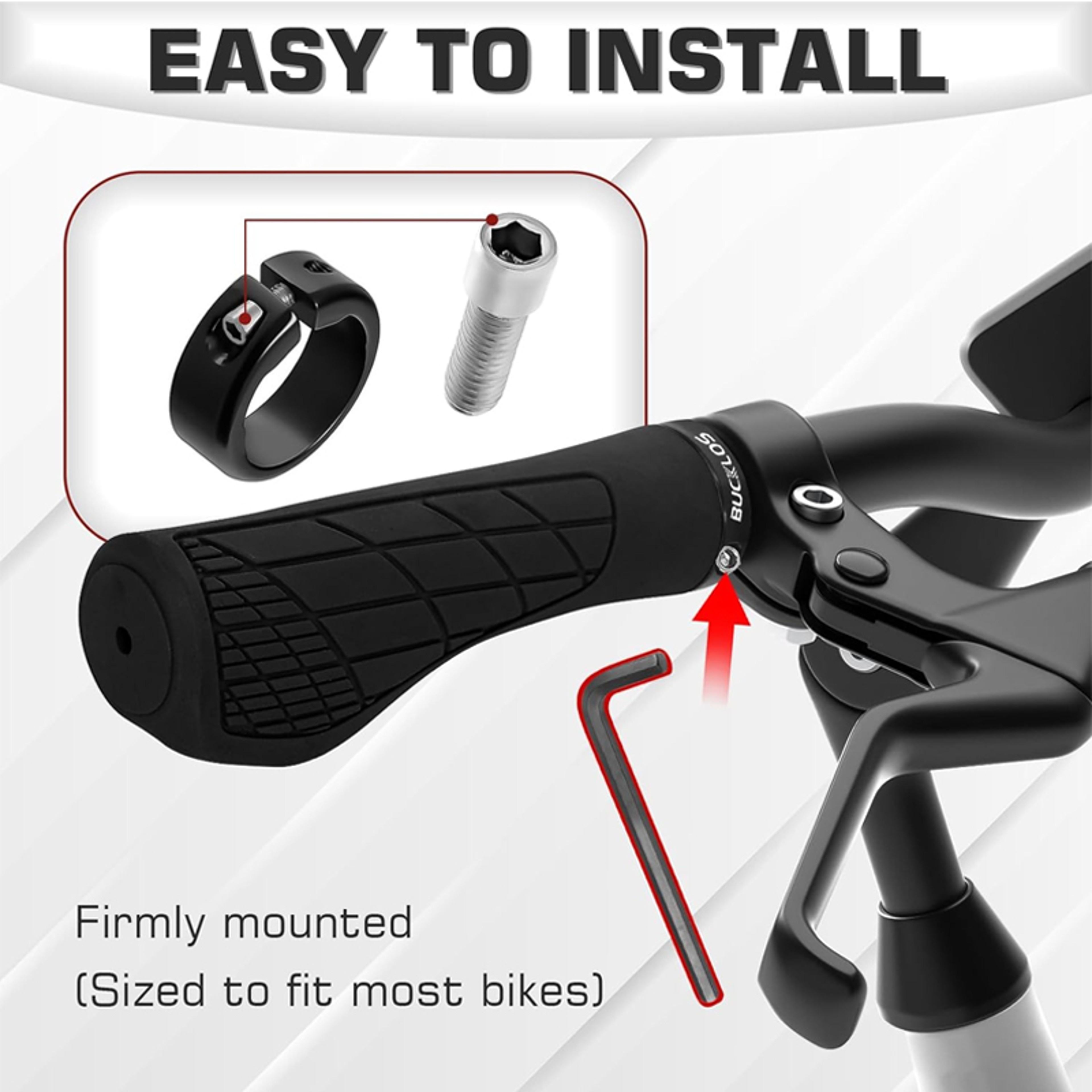 Locking Bicycle Handlebar Grips Soft Rubber Comfort For Mountain Bike Accessories 5