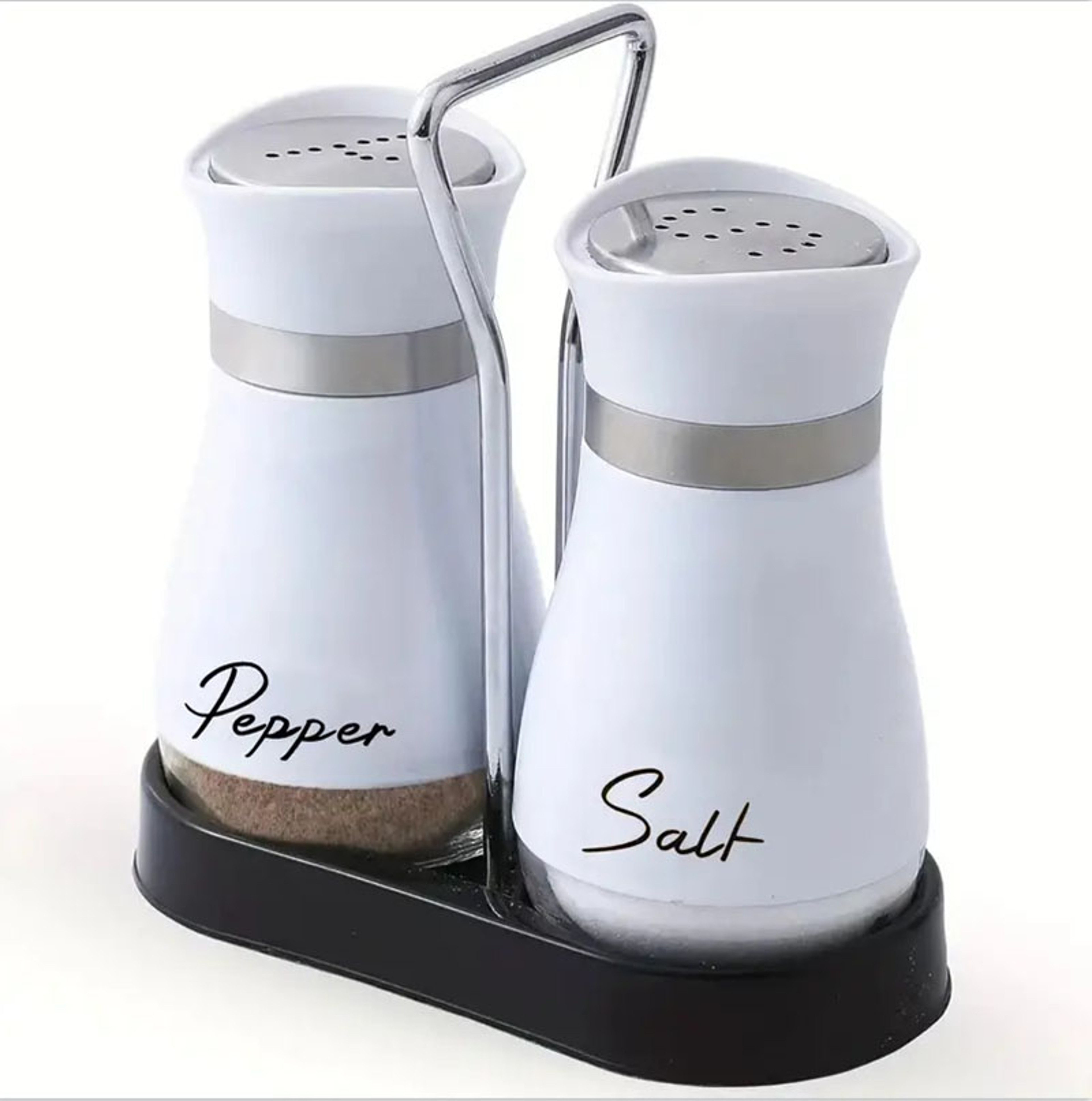 Adjustable Refillable Salt and Pepper Shakers, Kitchen Glass Spice Bottle Set with Pour Holes, Spice Dispenser – view 10