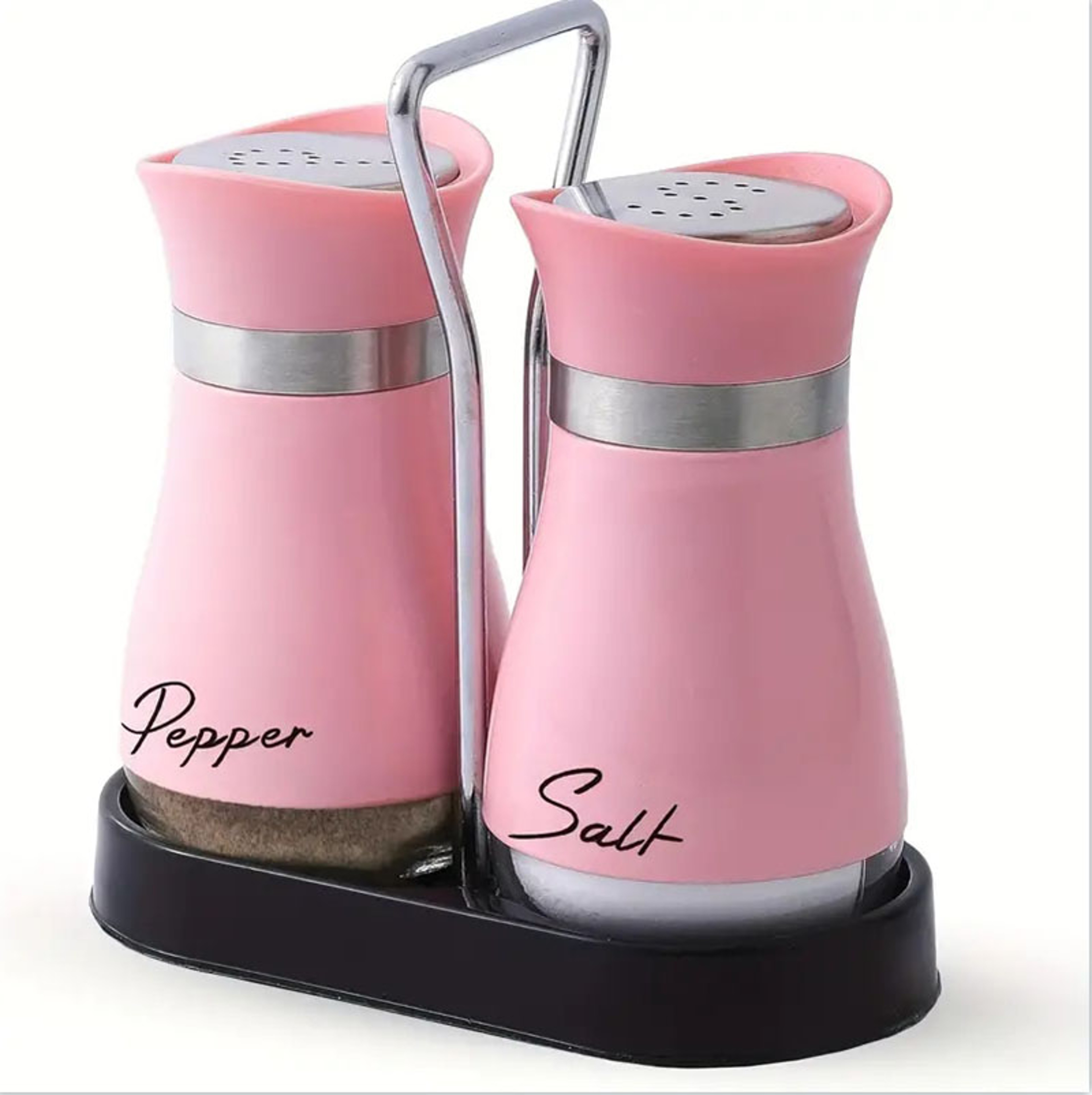 Adjustable Refillable Salt and Pepper Shakers, Kitchen Glass Spice Bottle Set with Pour Holes, Spice Dispenser – view 14