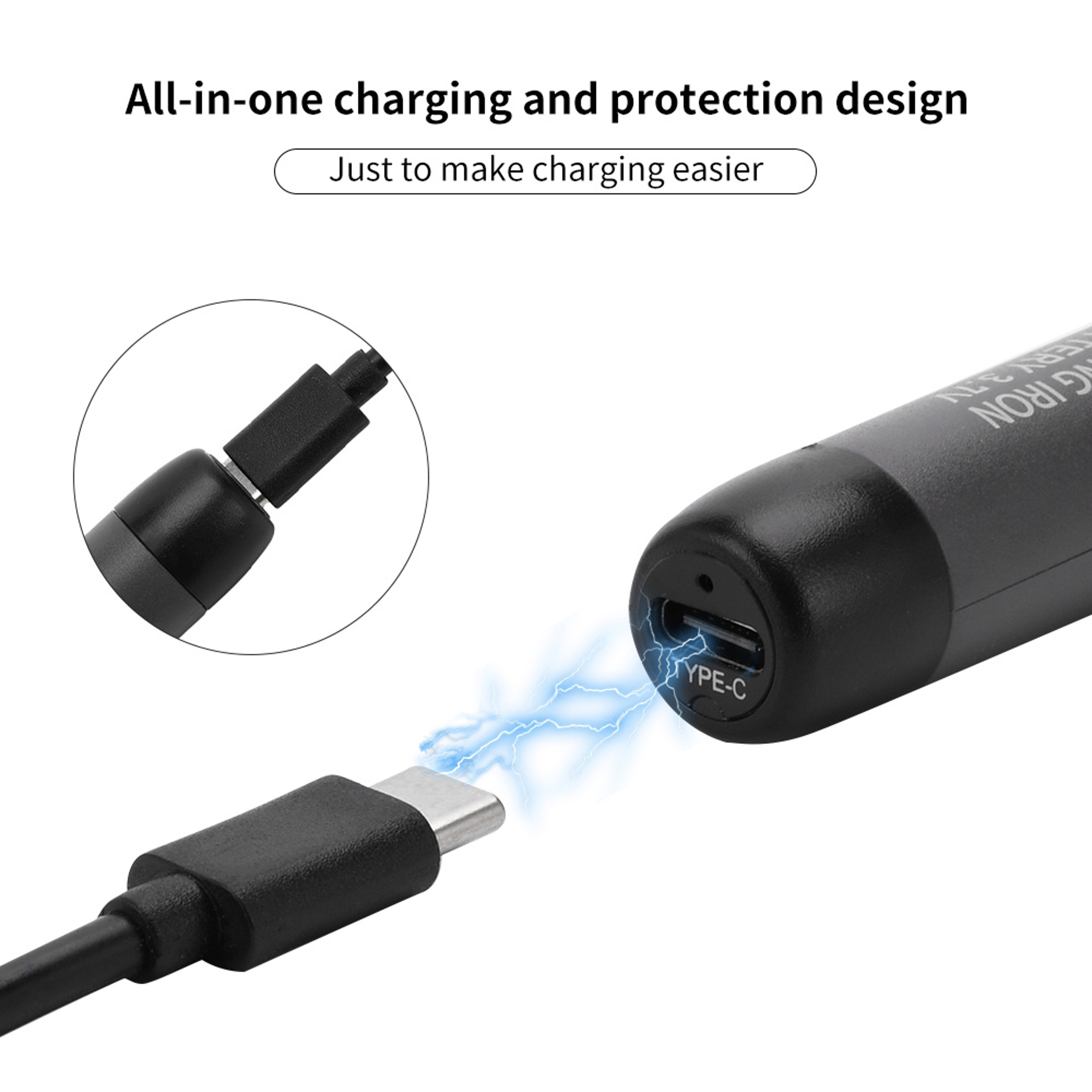 Portable USB Soldering Iron, Adjustable Temperature Set for Household Use – view 2