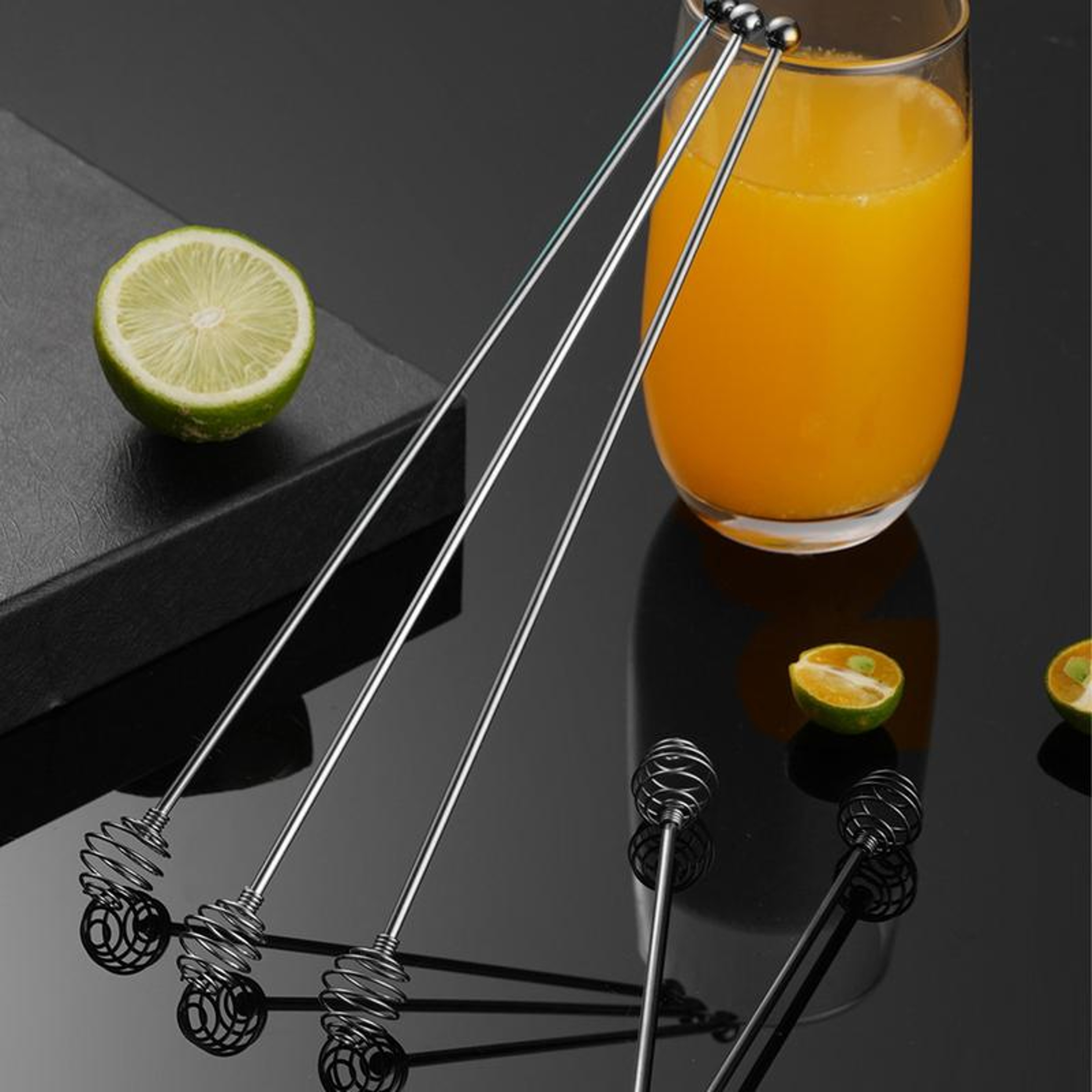 Decorative Long Stir Sticks for Drinks Mixing Bar, Stainless Steel Bartender Cocktail Stirrers Multi-Function – view 3