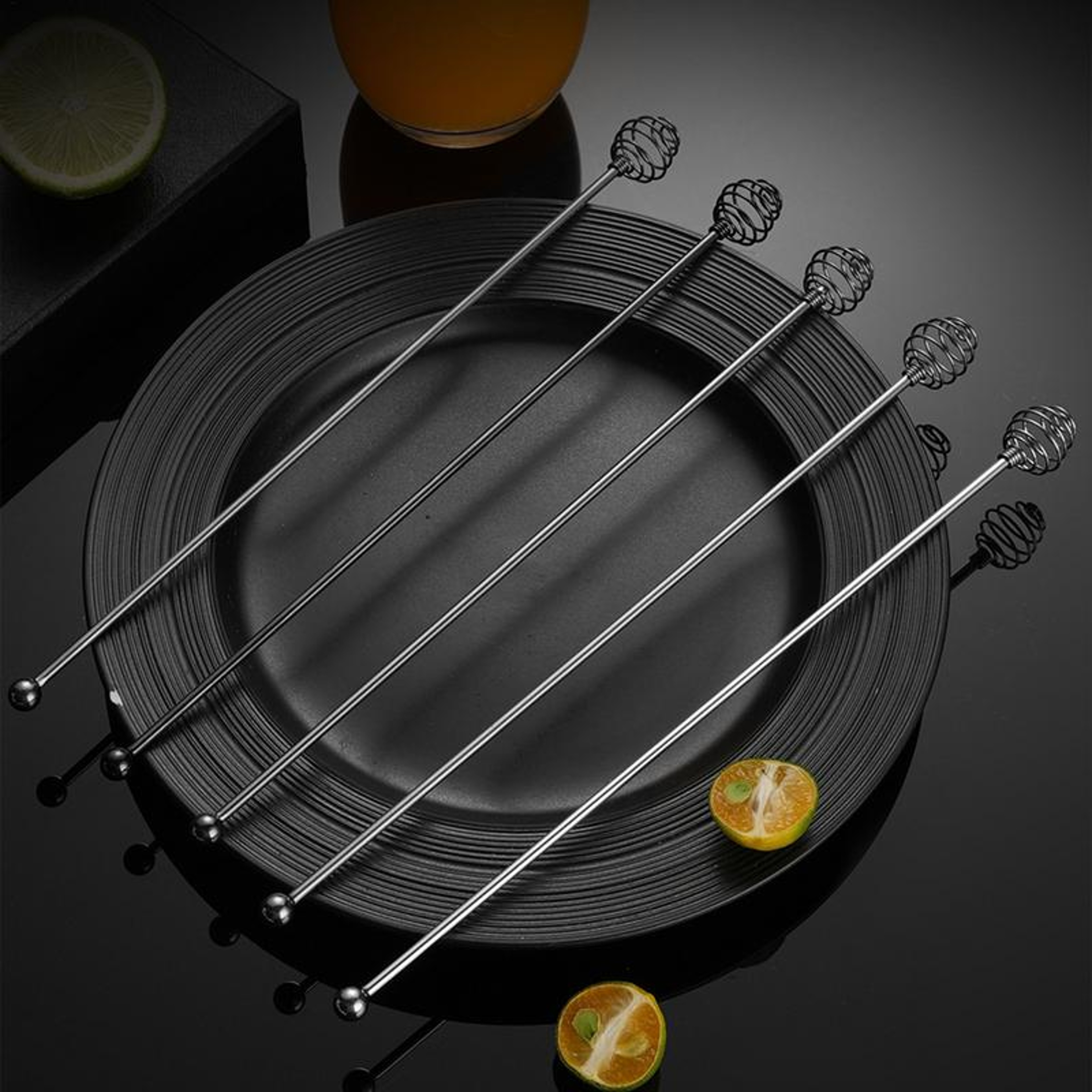 Decorative Long Stir Sticks for Drinks Mixing Bar, Stainless Steel Bartender Cocktail Stirrers Multi-Function – view 6