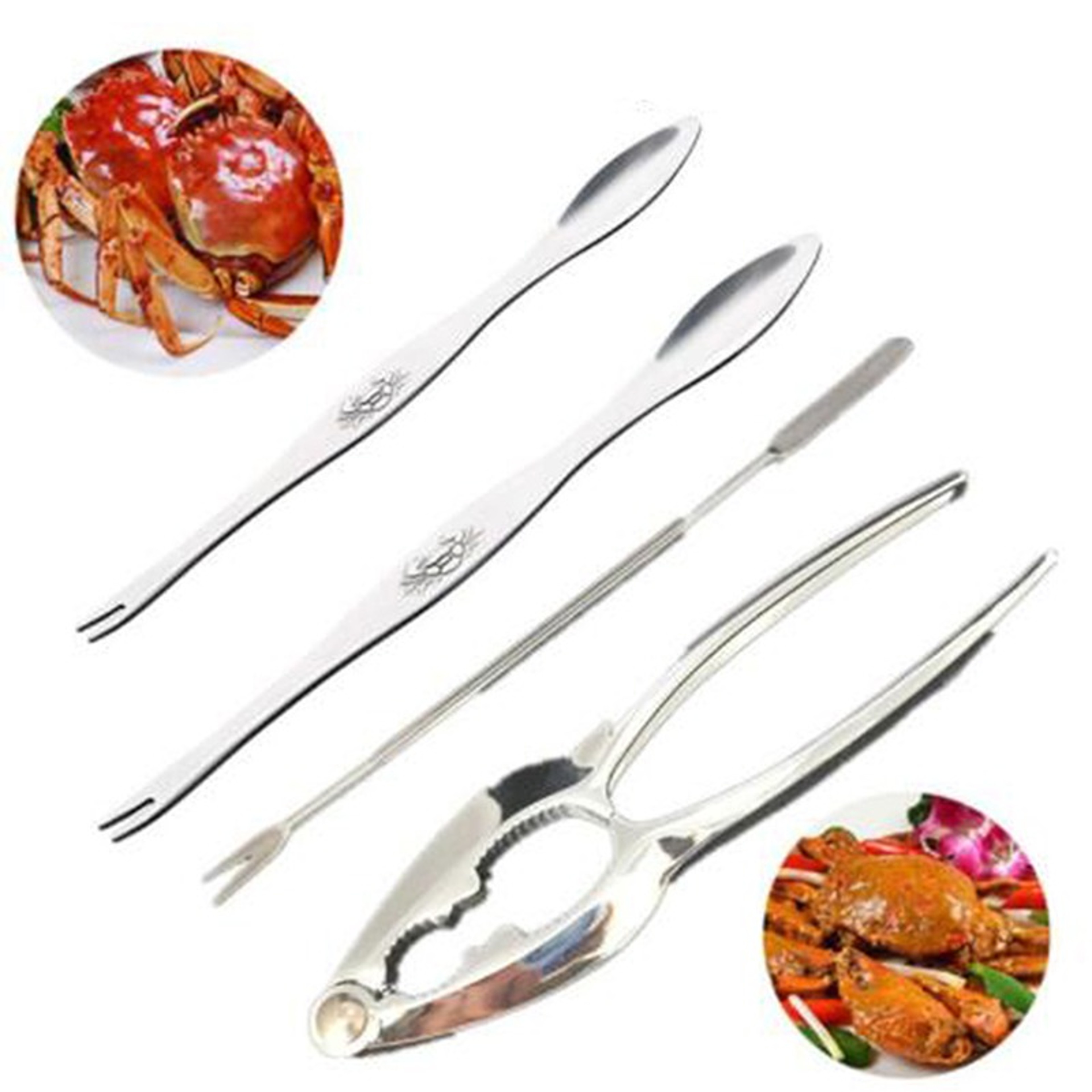 Crab Shrimp  Nut Tool Set  Kitchen Accessories With Fork Spoon Pliers  Lobster Cracker 1