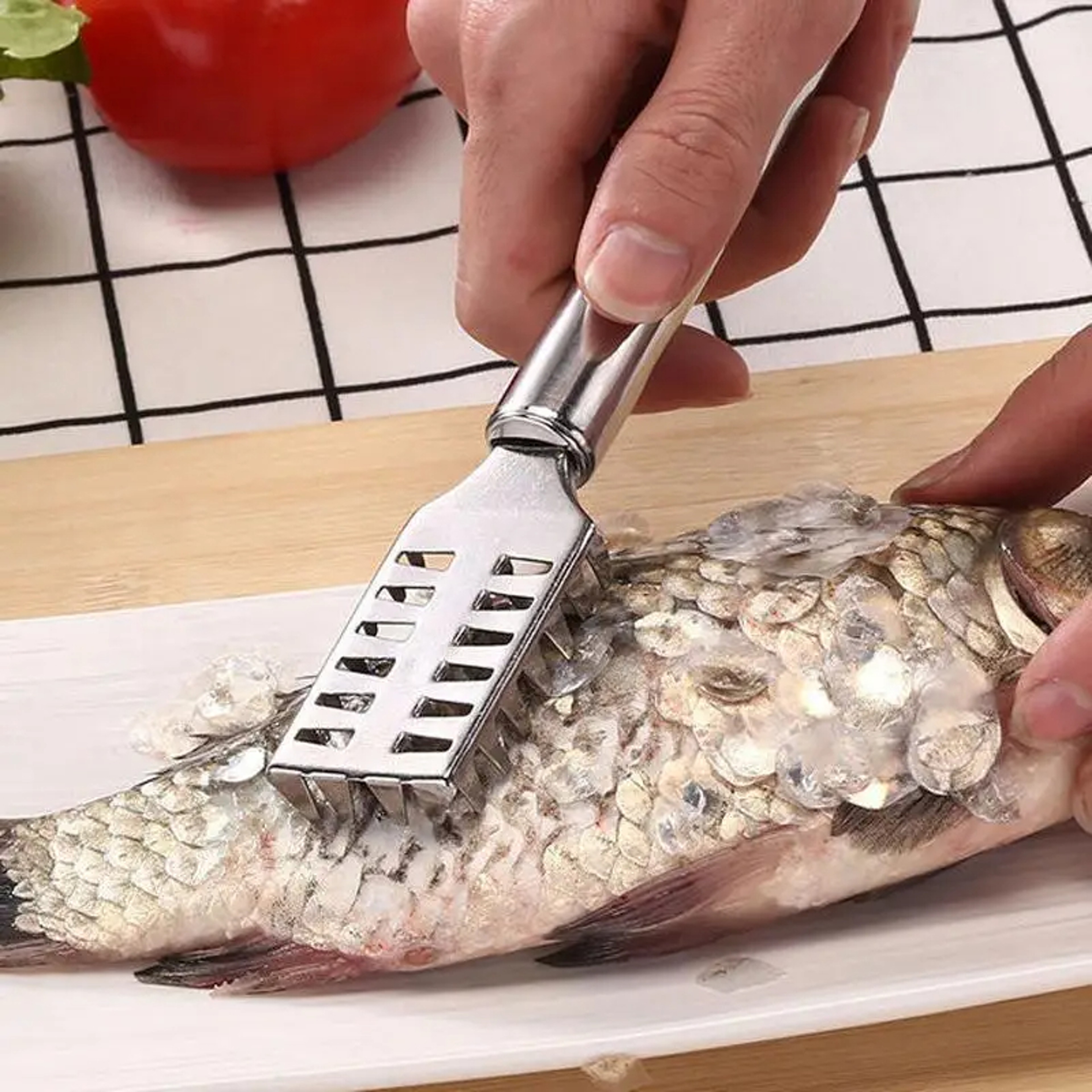 Seafood Crackers Fish Scaler Scraper, Stainless Steel Planet Skin Brush Cleaner – view 5