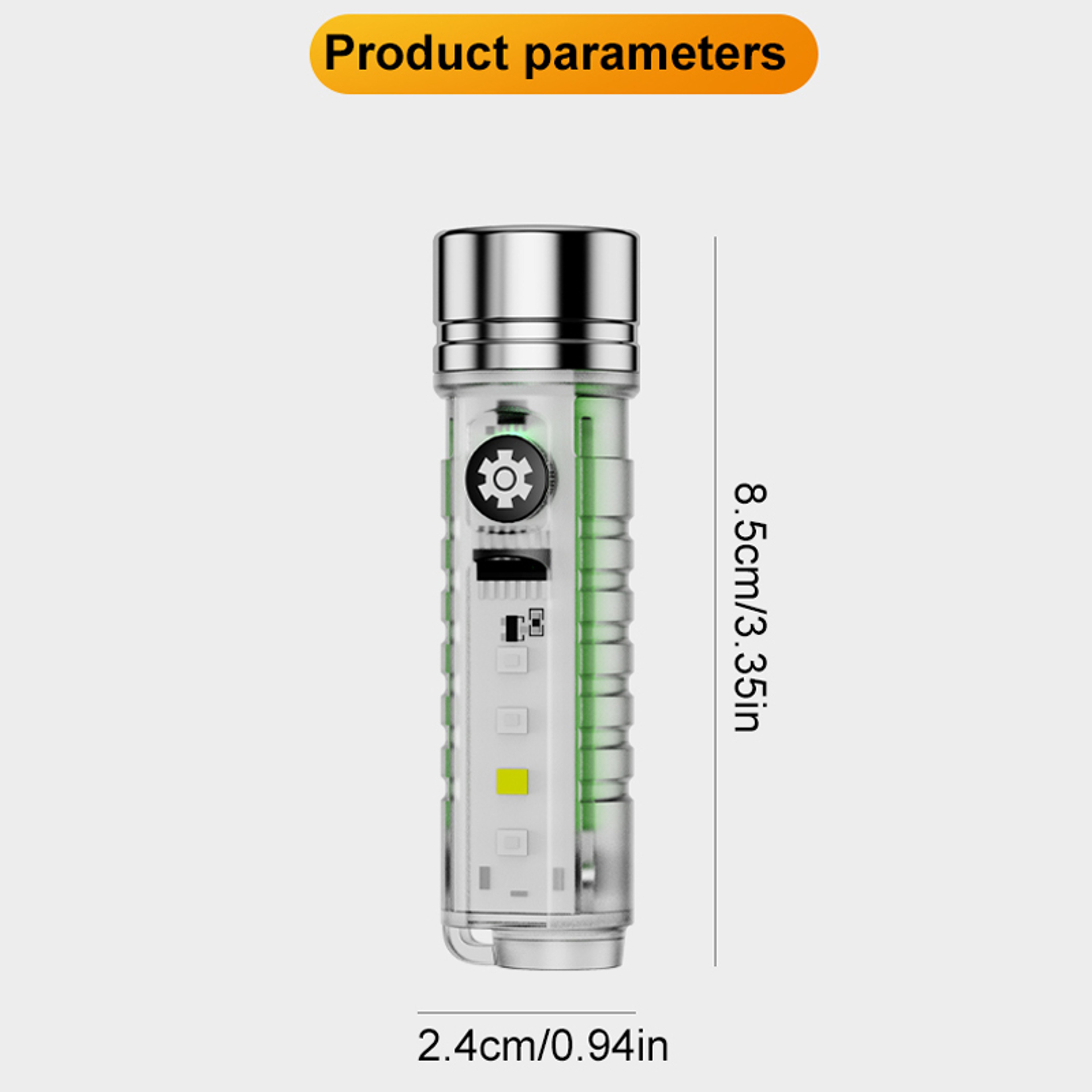 High Performance Fast Charging Flashlight Waterproof MultiFunction With Type C Charging For Camping 5