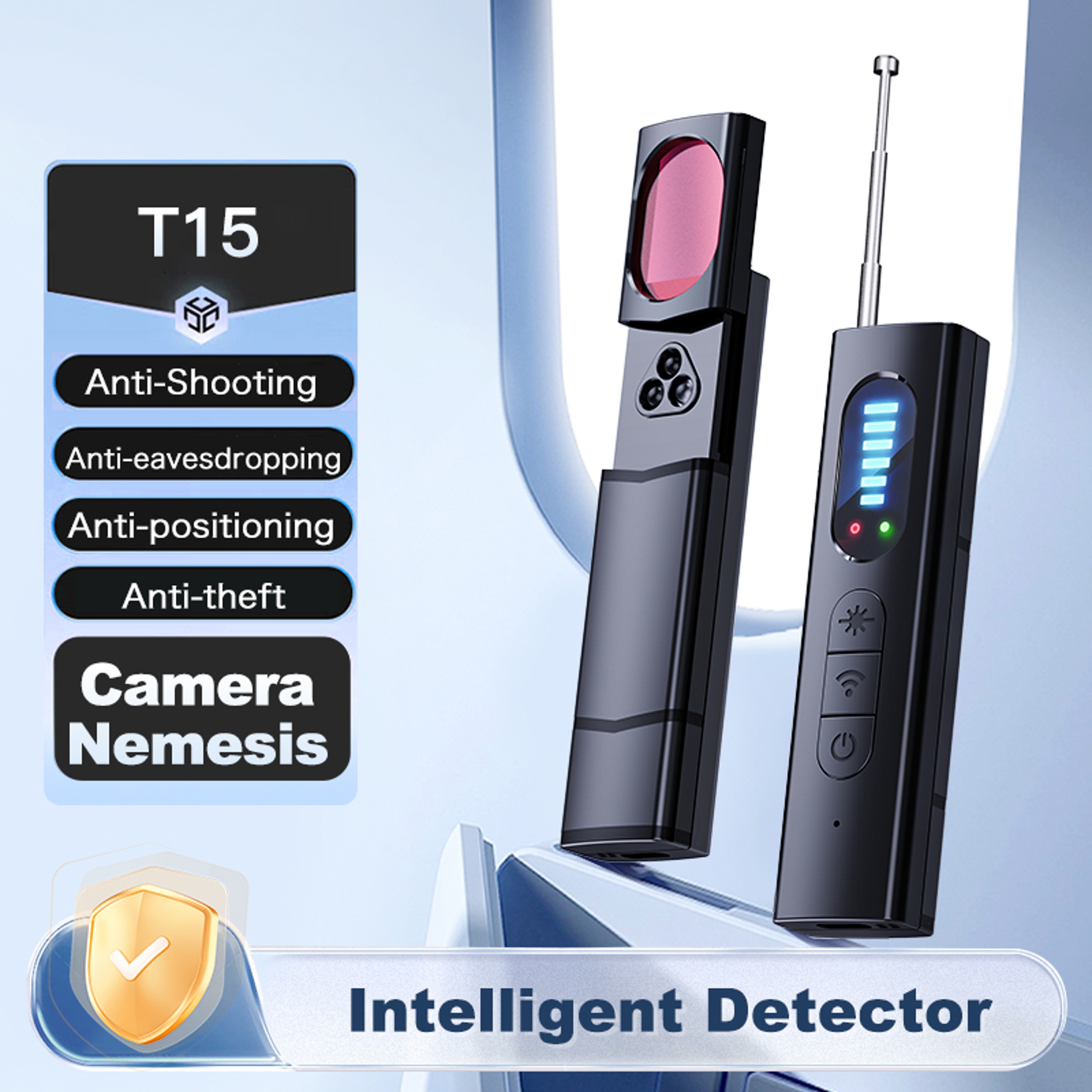 Hidden Camera Detector Anti Spy & Bug RF Signal Scanner | GPS Tracker & Listening Device Protection Gadget – view 1