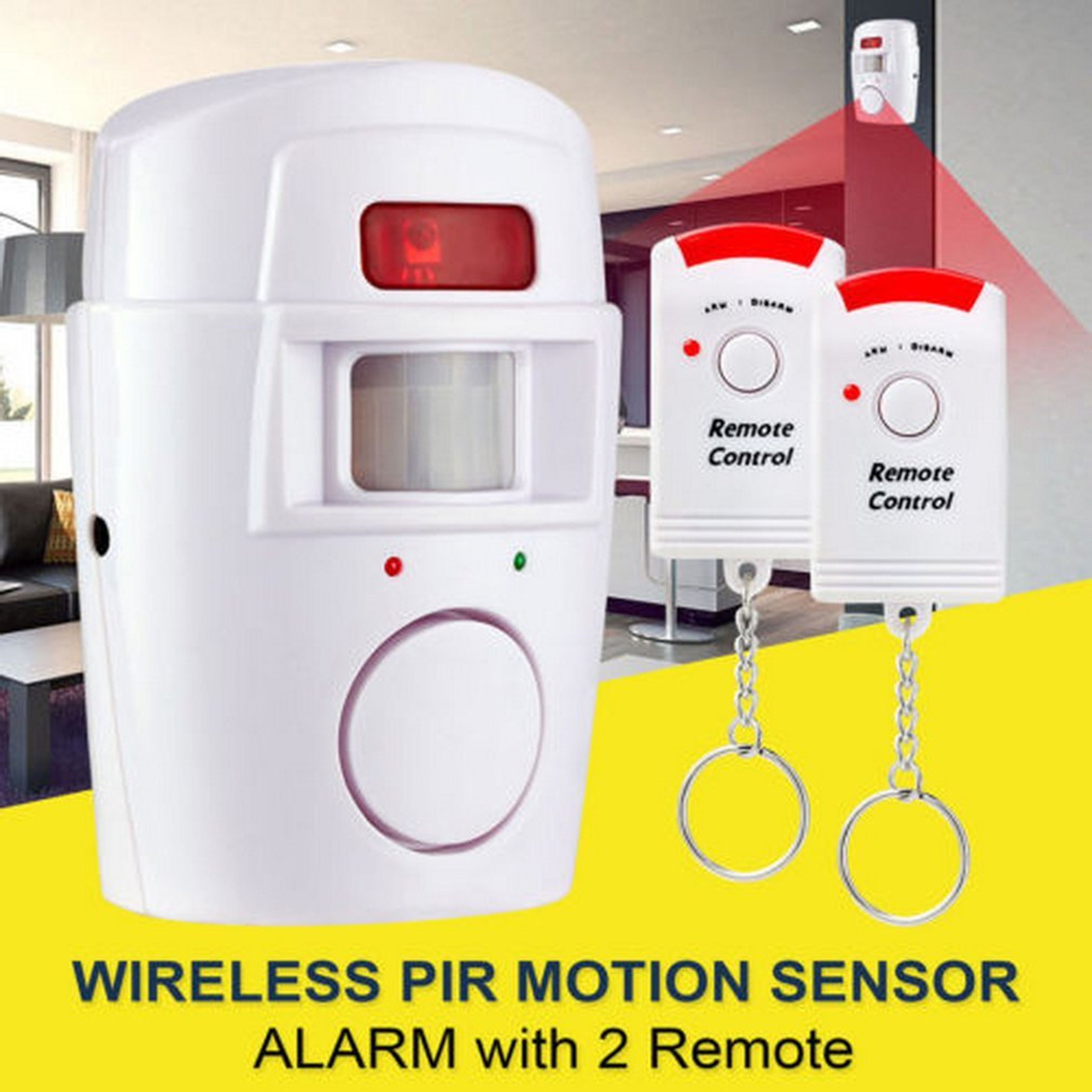 Wireless Motion Sensor Alarm System For Indoor And Outdoor Security  Remote Control Home And Garage 1