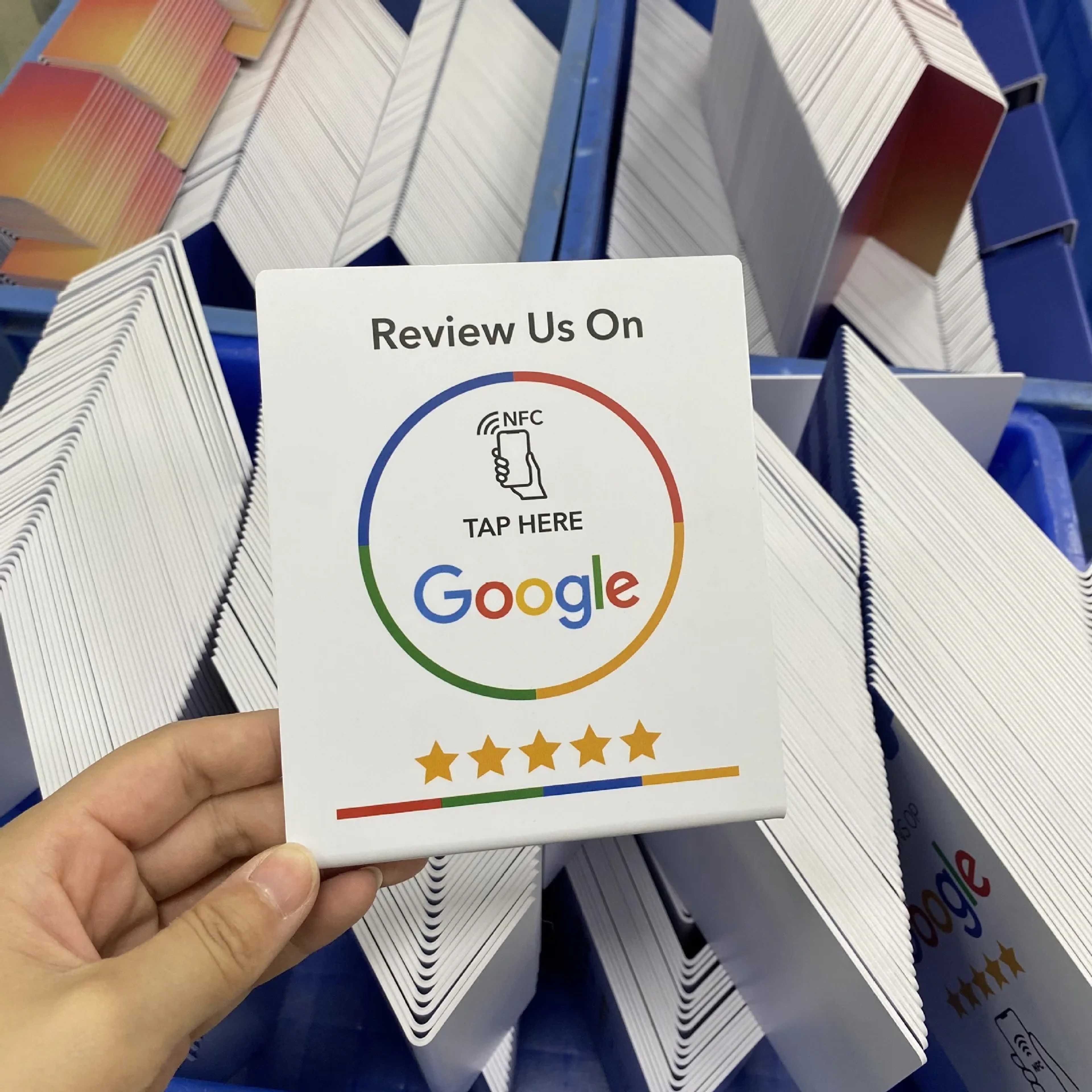 Programmable NFC Google Reviews Display Stand  Customizable Brand Bracket for Businesses – view 2