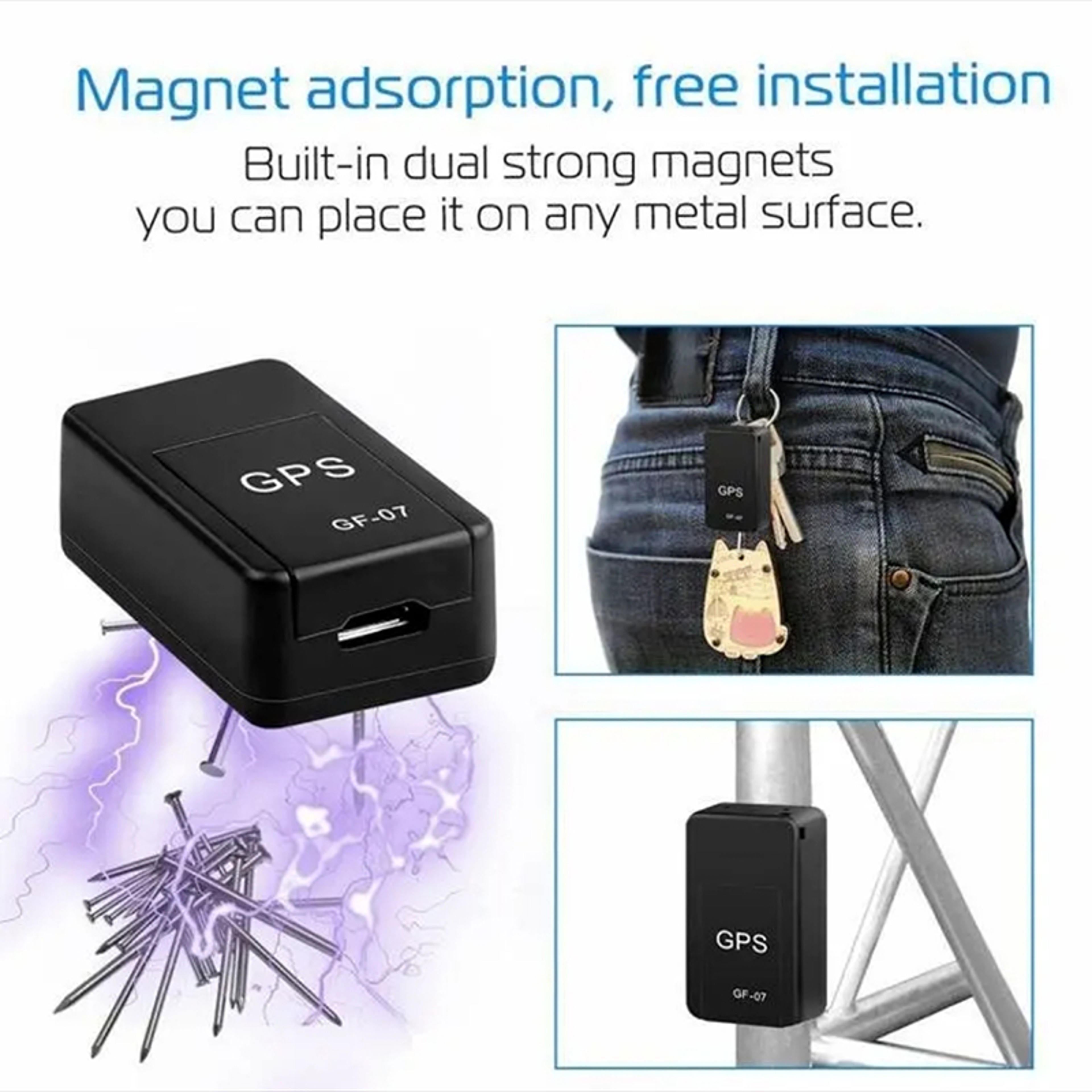 Real-Time GPS Tracker for Car, Bike, Pets, and Children - Magnetic Anti-Lost Locator – view 5