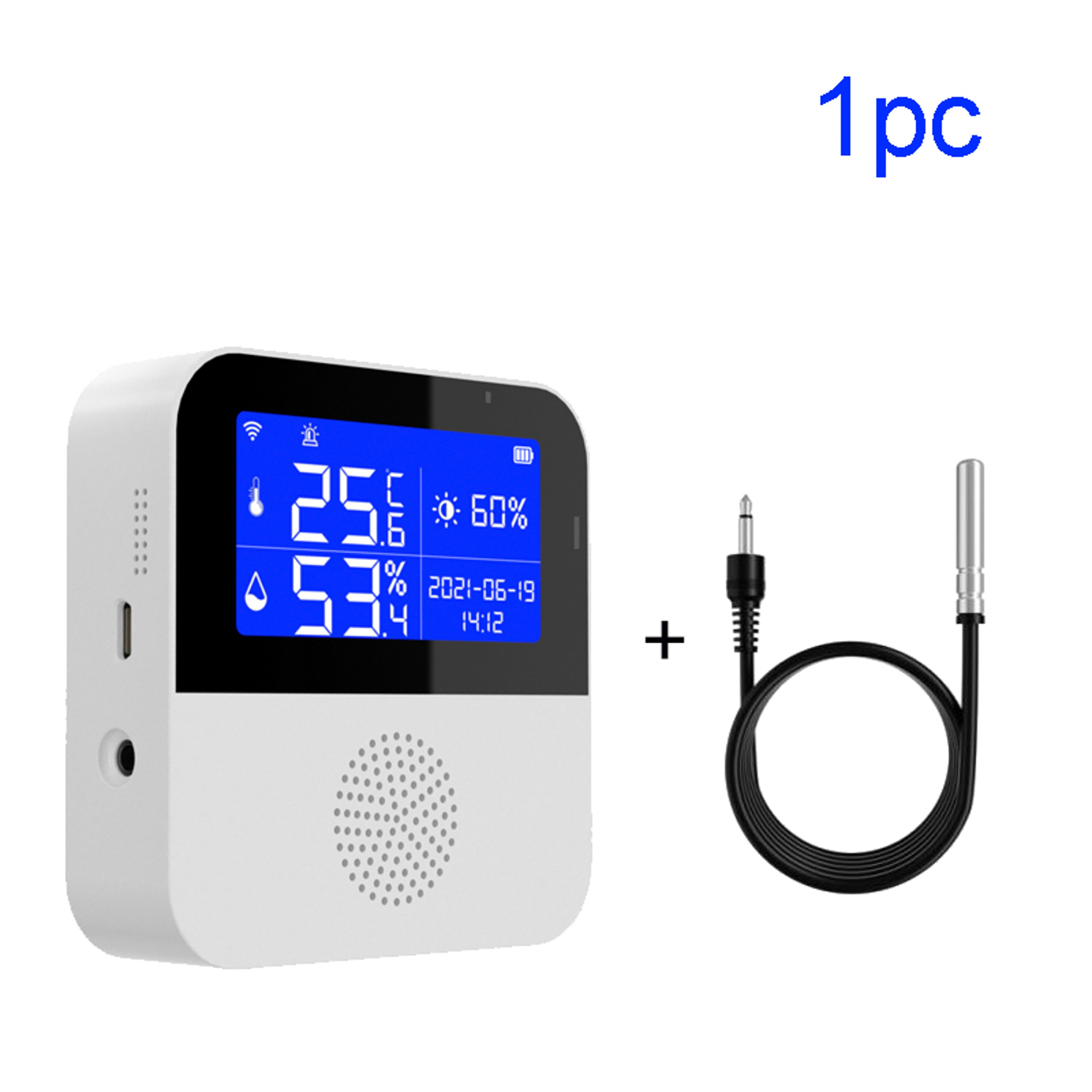 Smart WIFI Temperature And Humidity Sensor With LCD Display  Ideal Indoor Thermometer And Hygromete 6