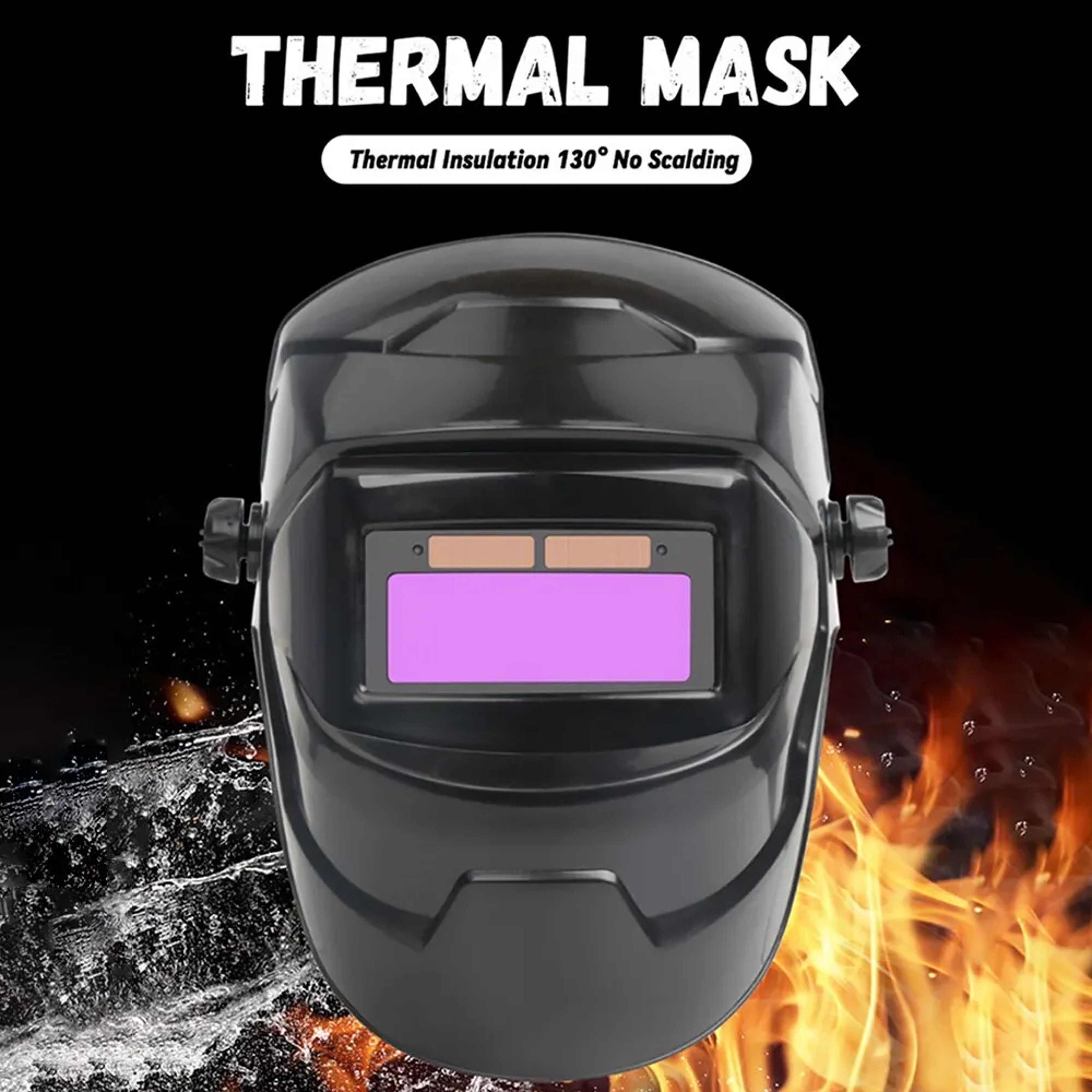 Chameleon Welding Helmet with Large View, True Color, Solar-Powered, Auto Darkening for Arc Weld, Grind, and Cut – view 2