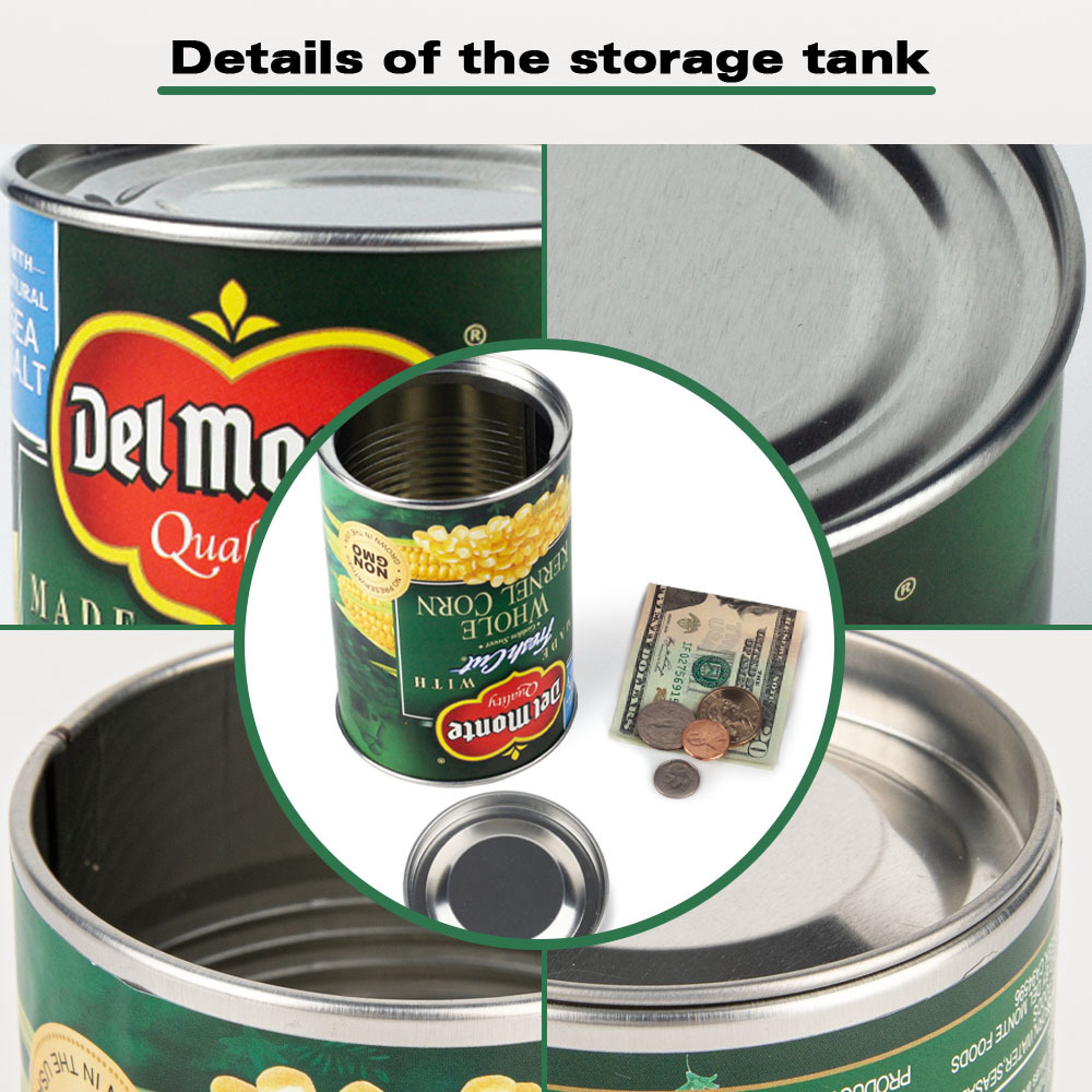 Hidden Safe Compartment Diversion Safe Can  Secret Stash Hiding Container, Kitchen Cupboard Hide Cash & Valuables – view 1