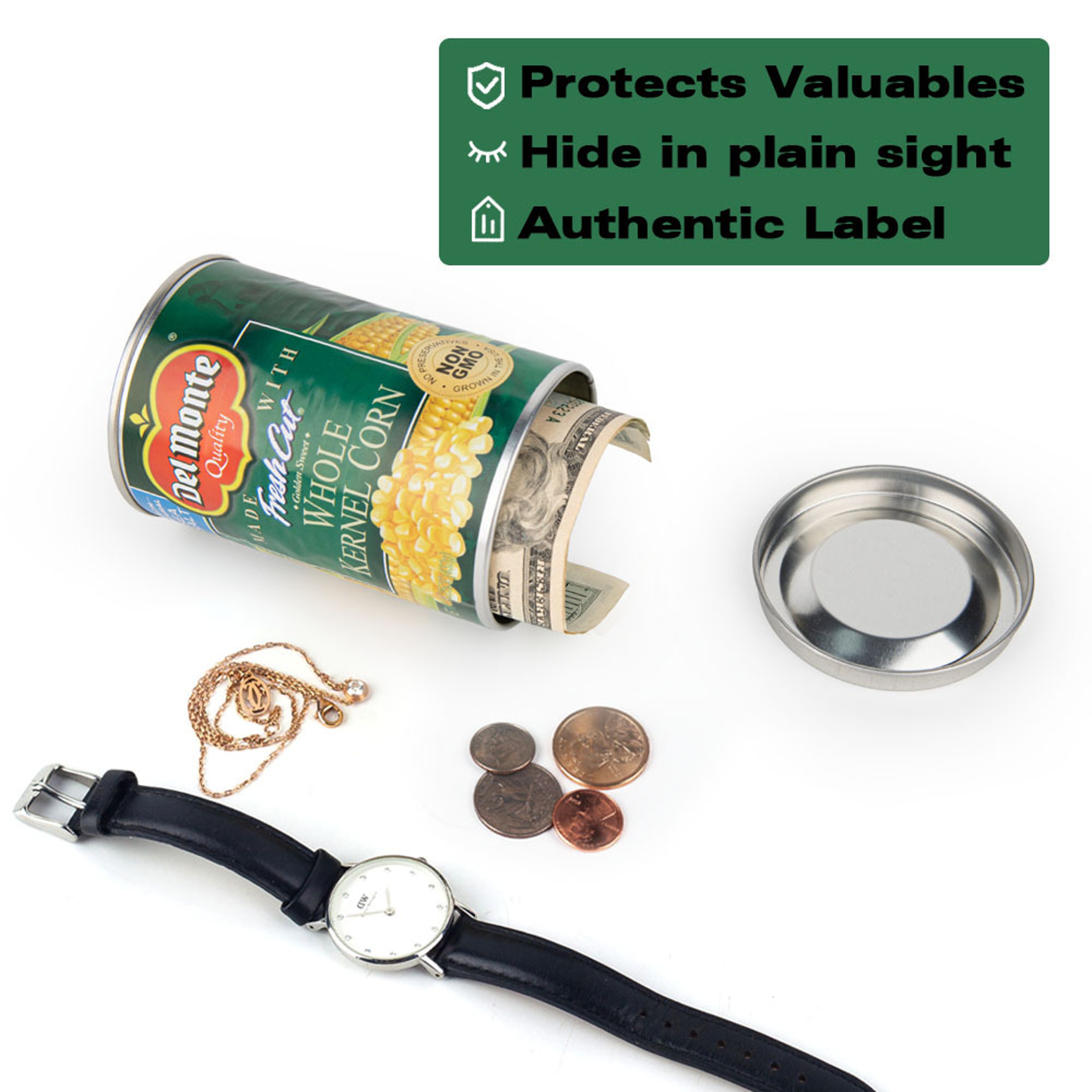Hidden Safe Compartment Diversion Safe Can  Secret Stash Hiding Container, Kitchen Cupboard Hide Cash & Valuables – view 5