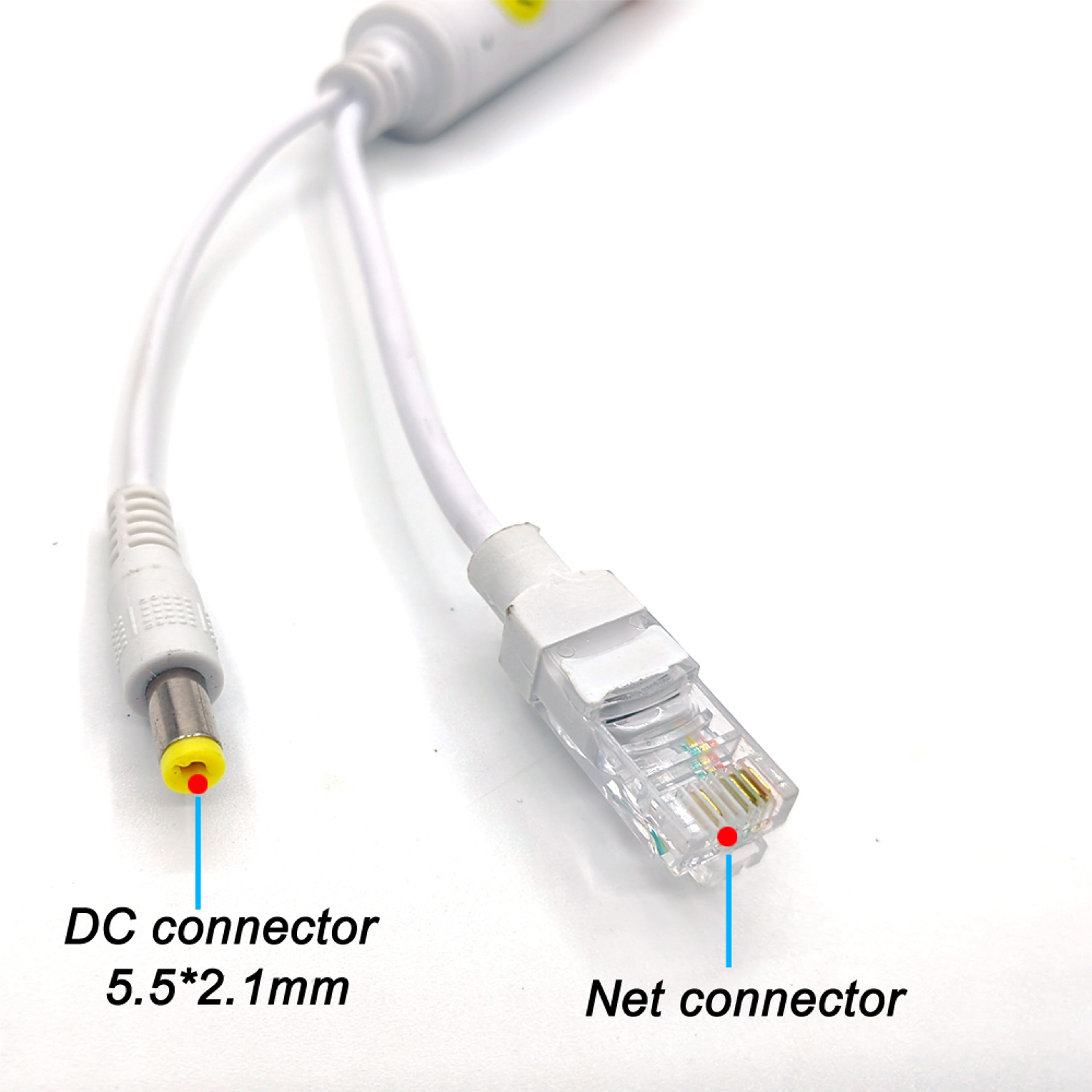 Waterproof Video  Power Adapter Cable Supply Module Injector For IP Camera Splitter 4
