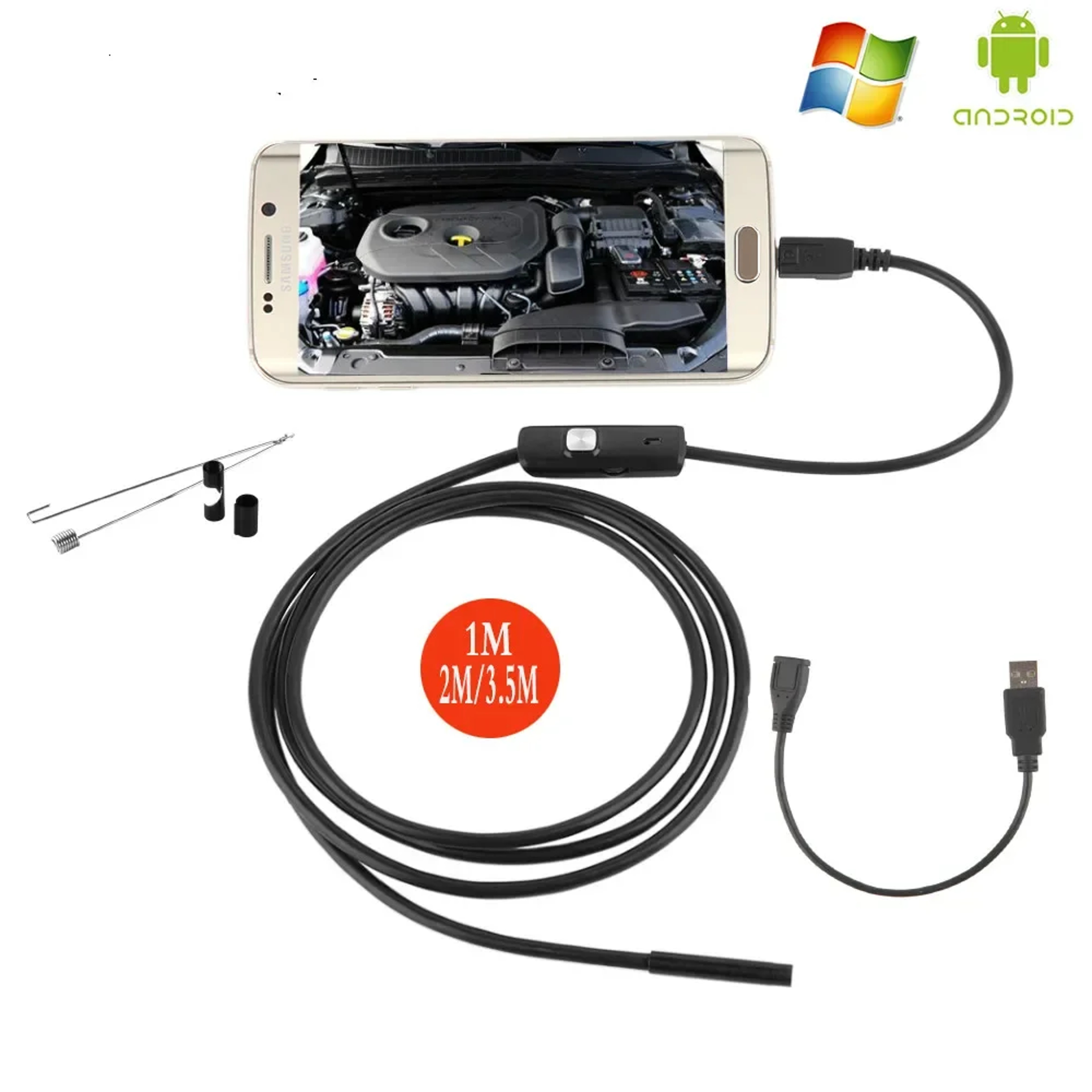 Mini Endoscope Camera for Android  USB Car and Pipe Inspection Tool – view 1