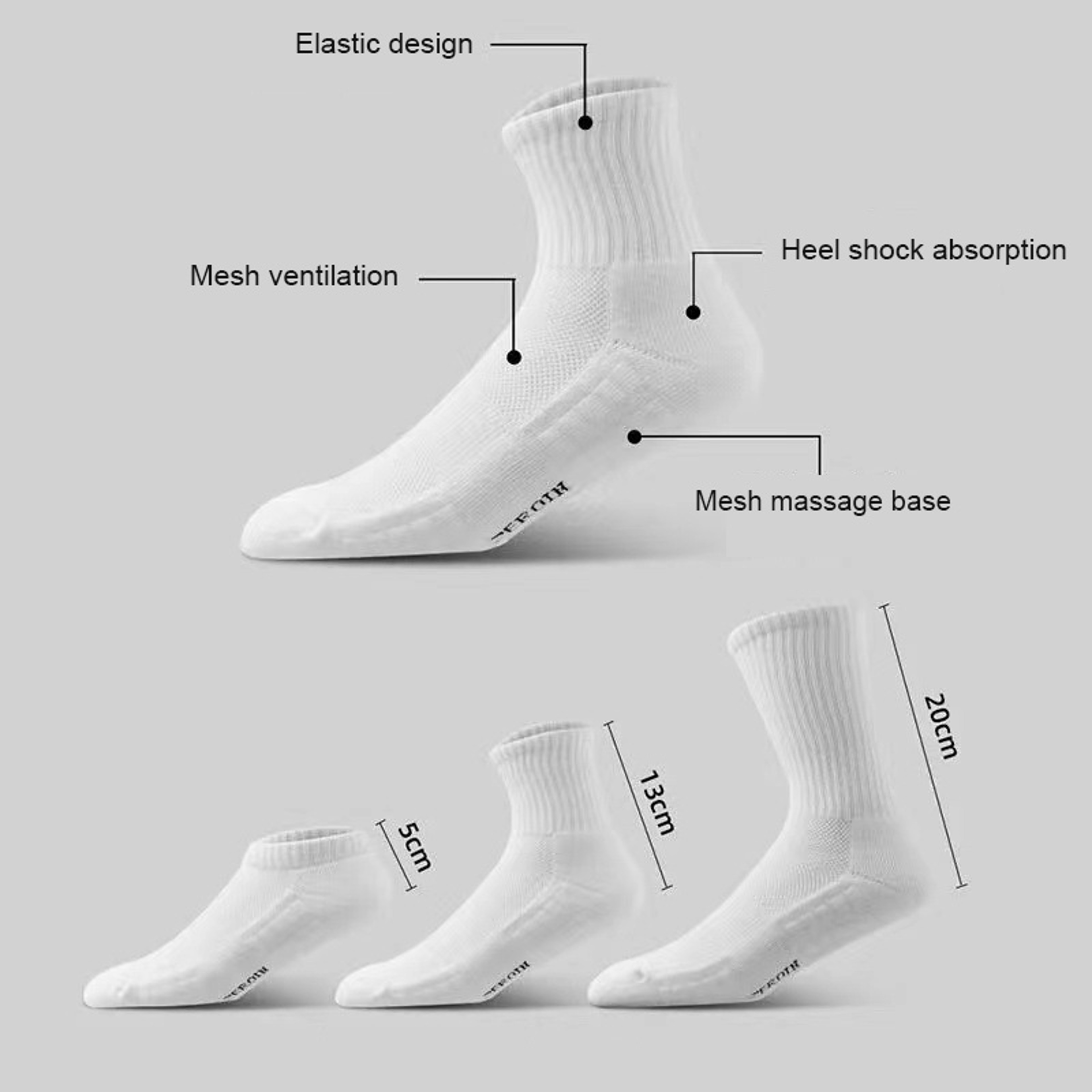 Men's Cotton Winter Sports Socks with Velvet Mid-Tube  Thickened Deodorant Basketball Socks – view 3
