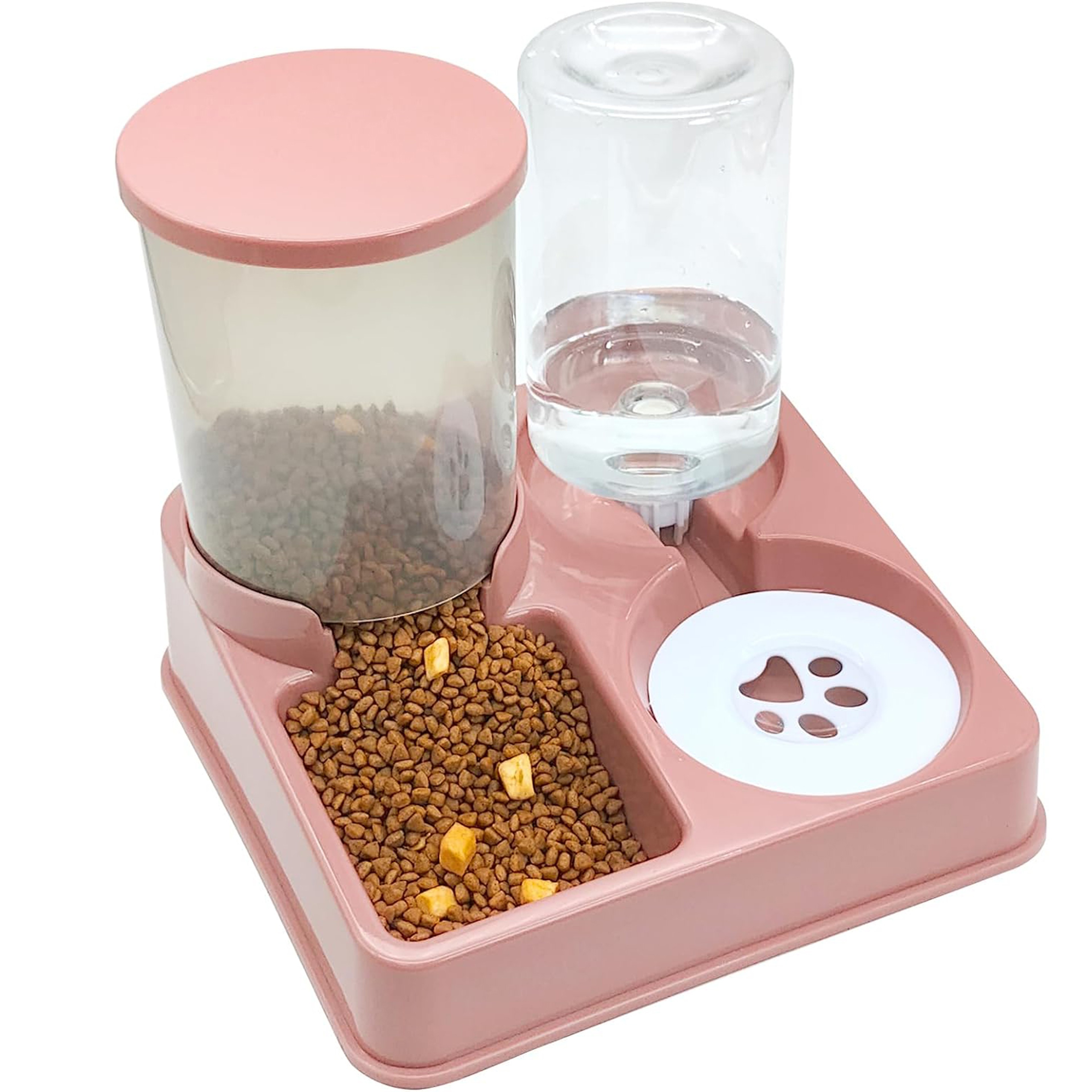 Tilted Automatic Pet Food and Water Feeder  Gravity Feeder and Waterer for Cats and Dogs – view 9