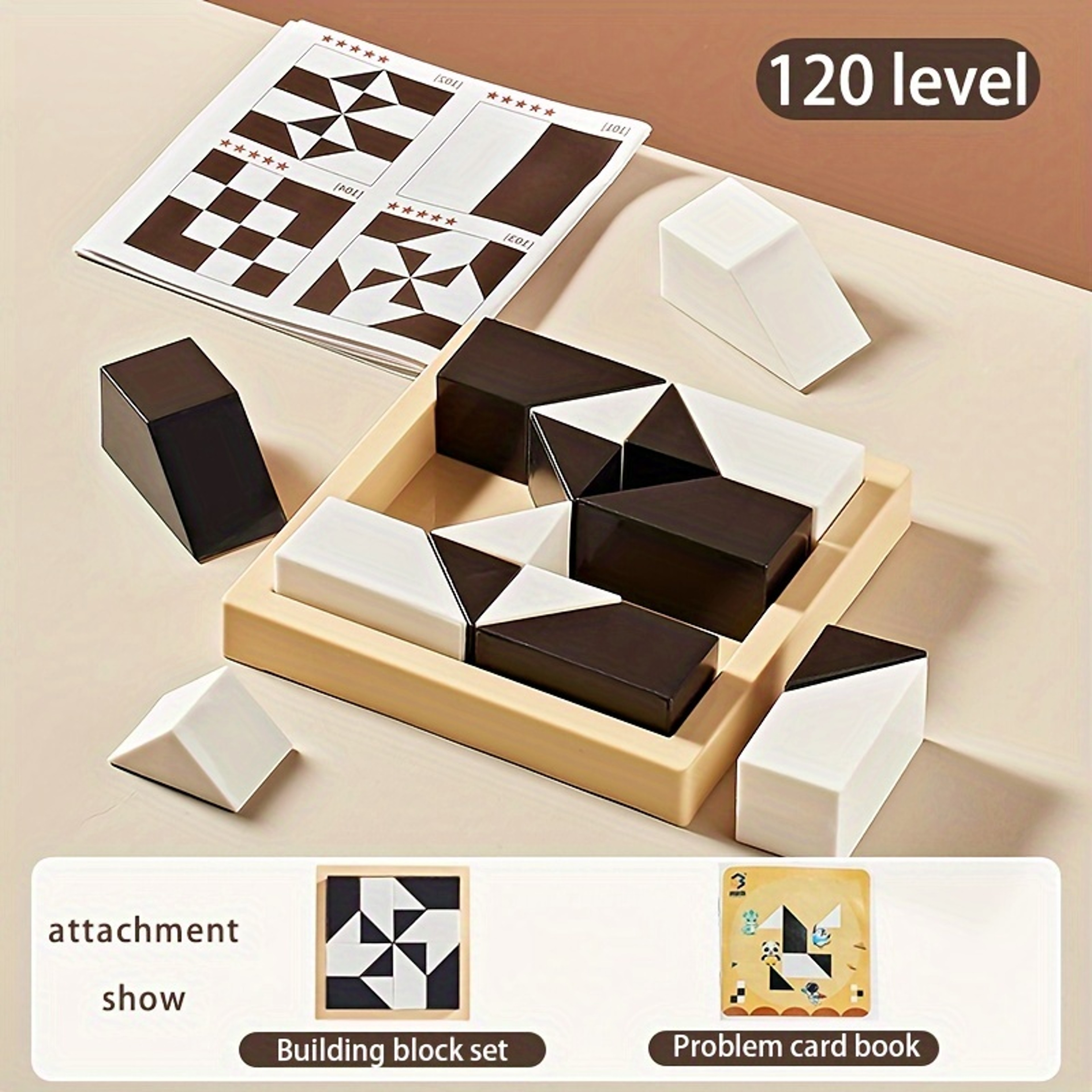 Hidden Block Puzzle Brain Teaser Logic Puzzle Game for Kids and Adults Spatial Reasoning Educational Toy – view 2