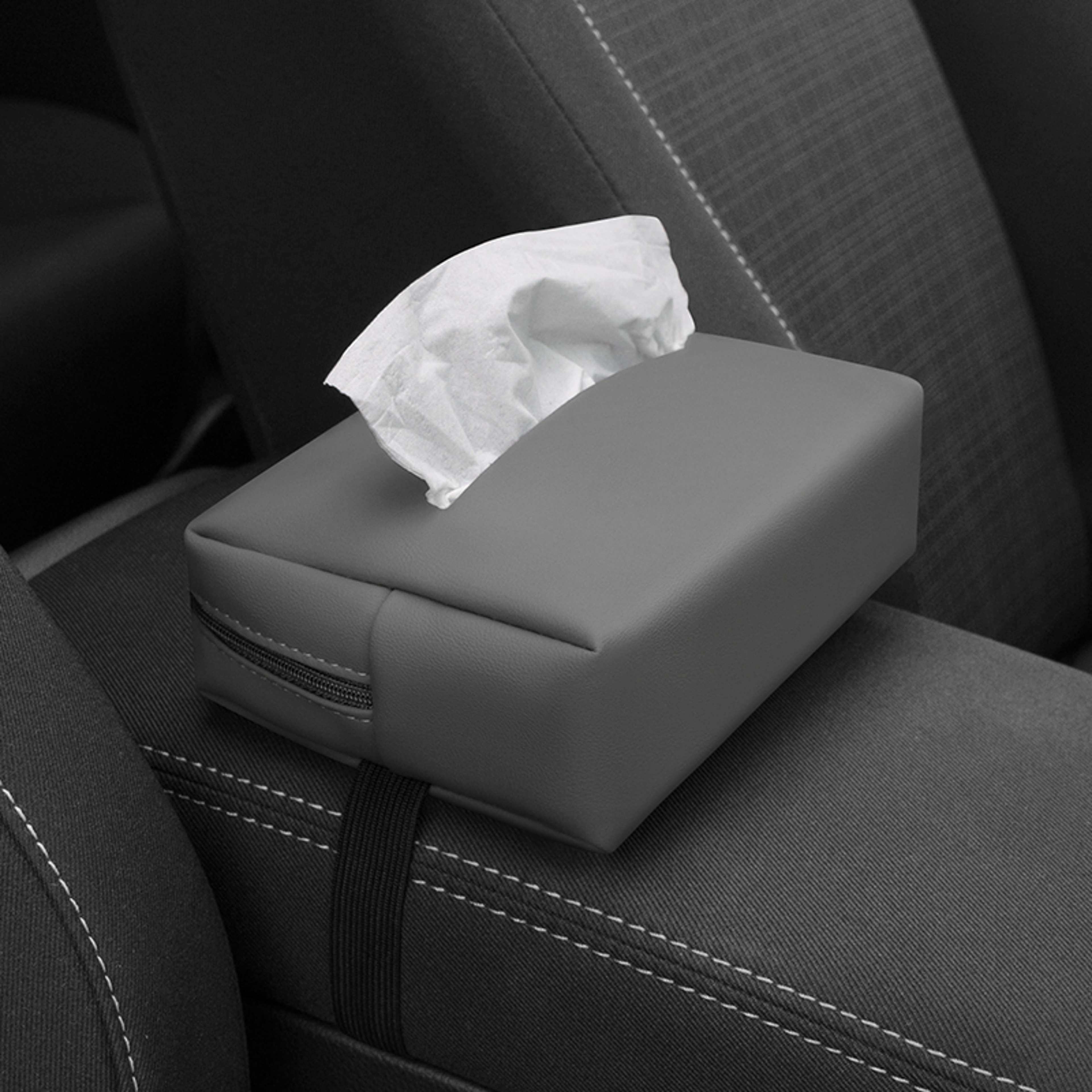 Premium Car Tissue Box Organizer With Seat Backrest  Armrest Storage 7