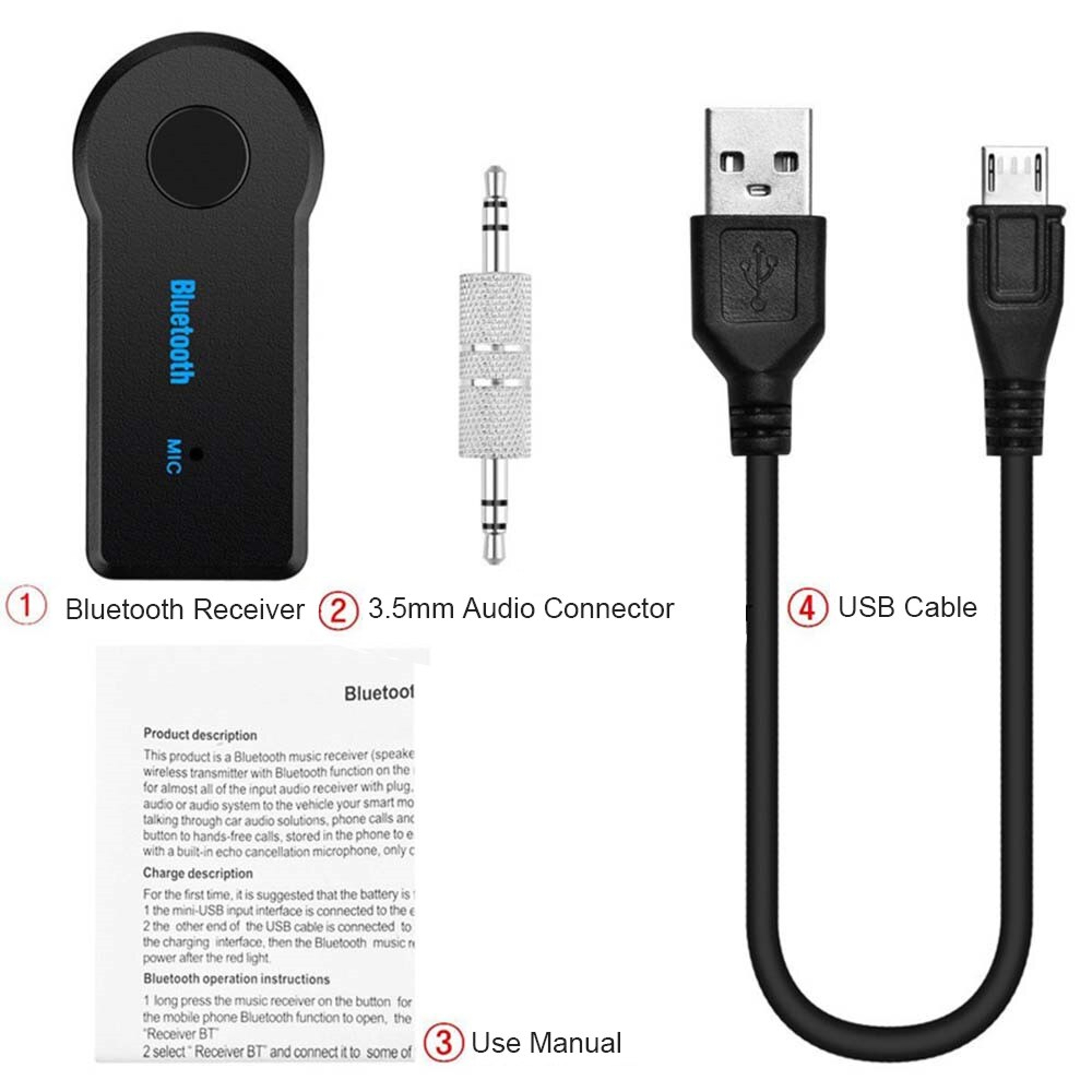 Wireless Car Audio Adapter With Bluetooth  And Speaker Amplifier 2