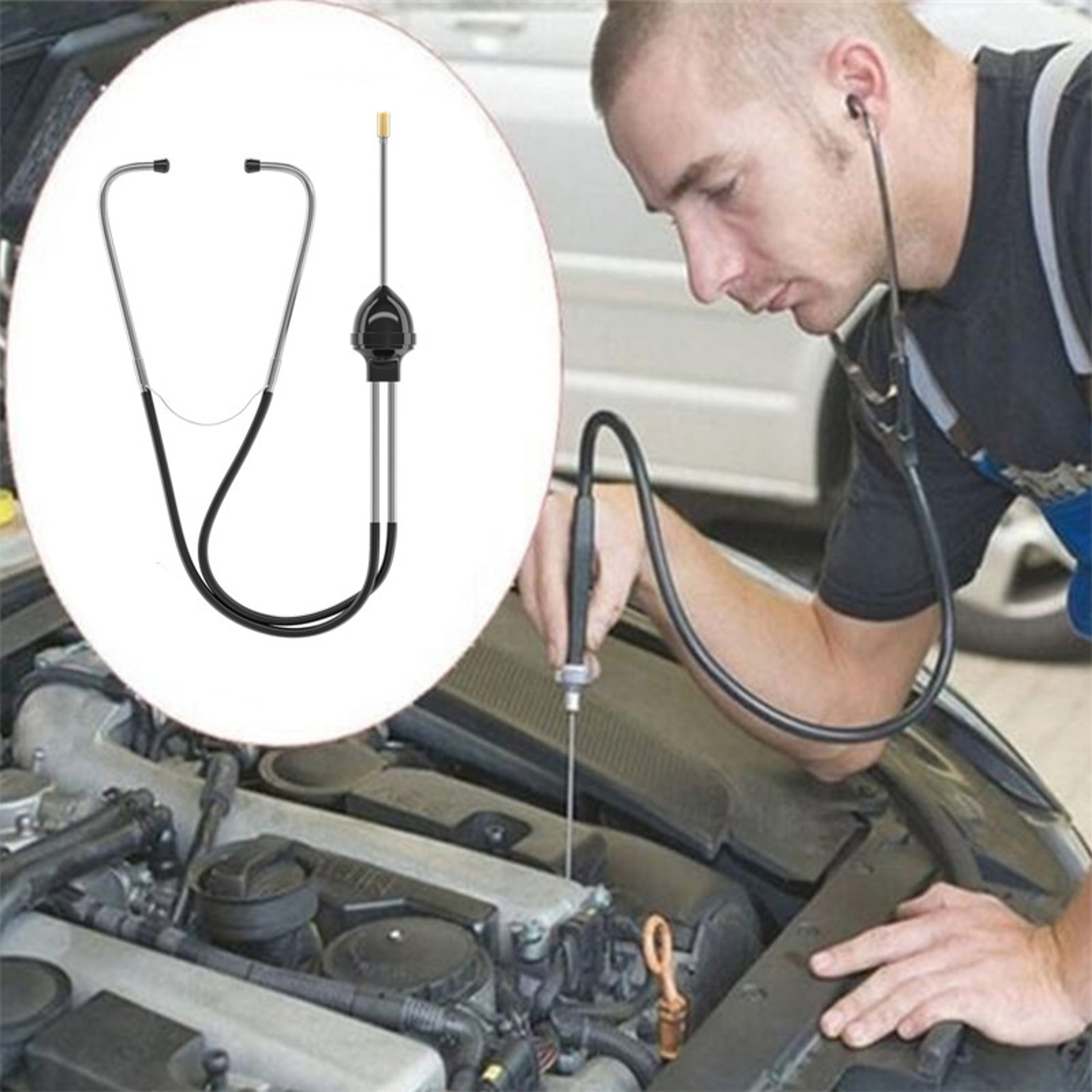 Mechanics Diagnostic Engine Stethoscope Automotive Sound Detection Tool – view 1