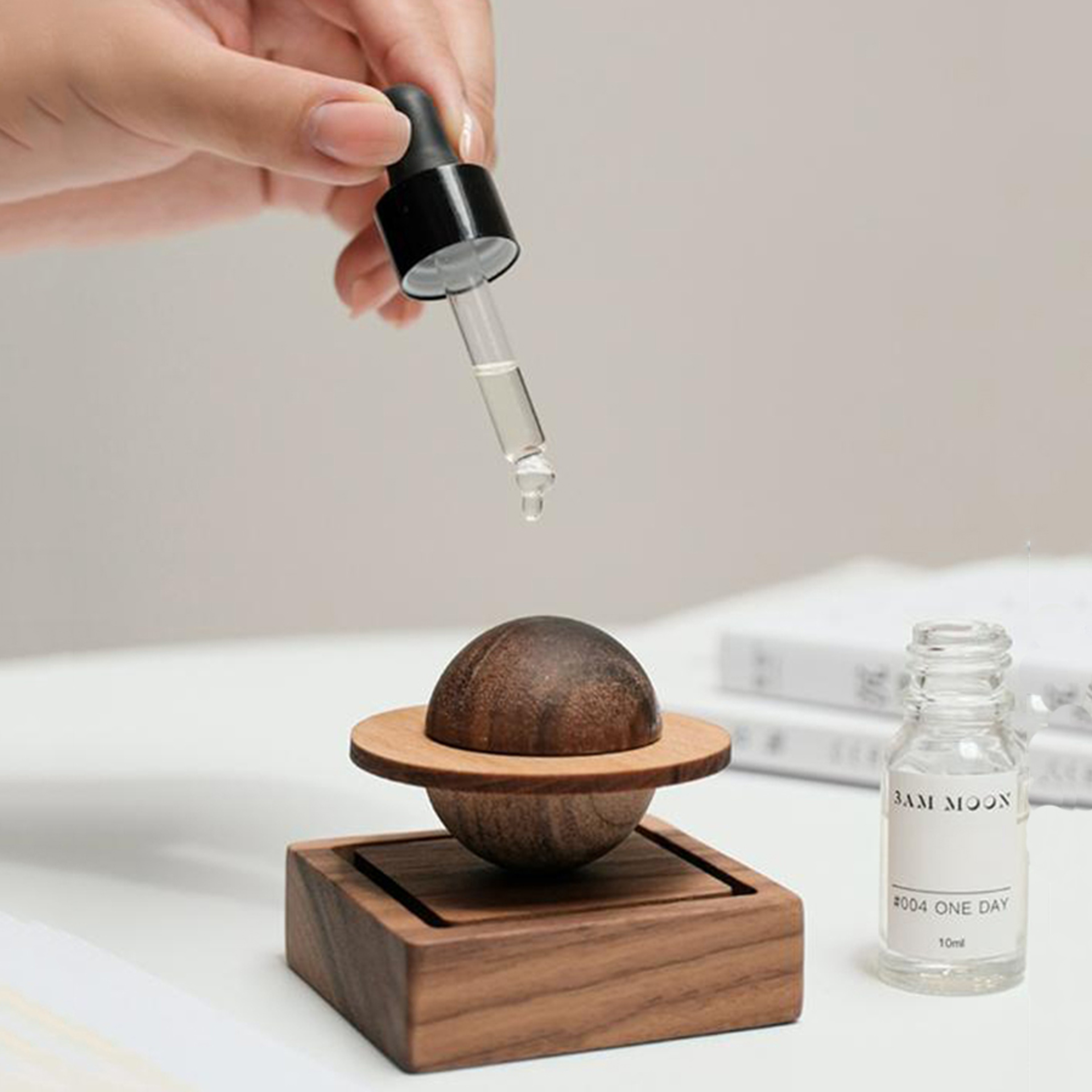 Wooden Jupiter Diffuser  Scented Home Decor & Fresh Air Essential Oil Diffuser for Dorms & Gifts – view 2