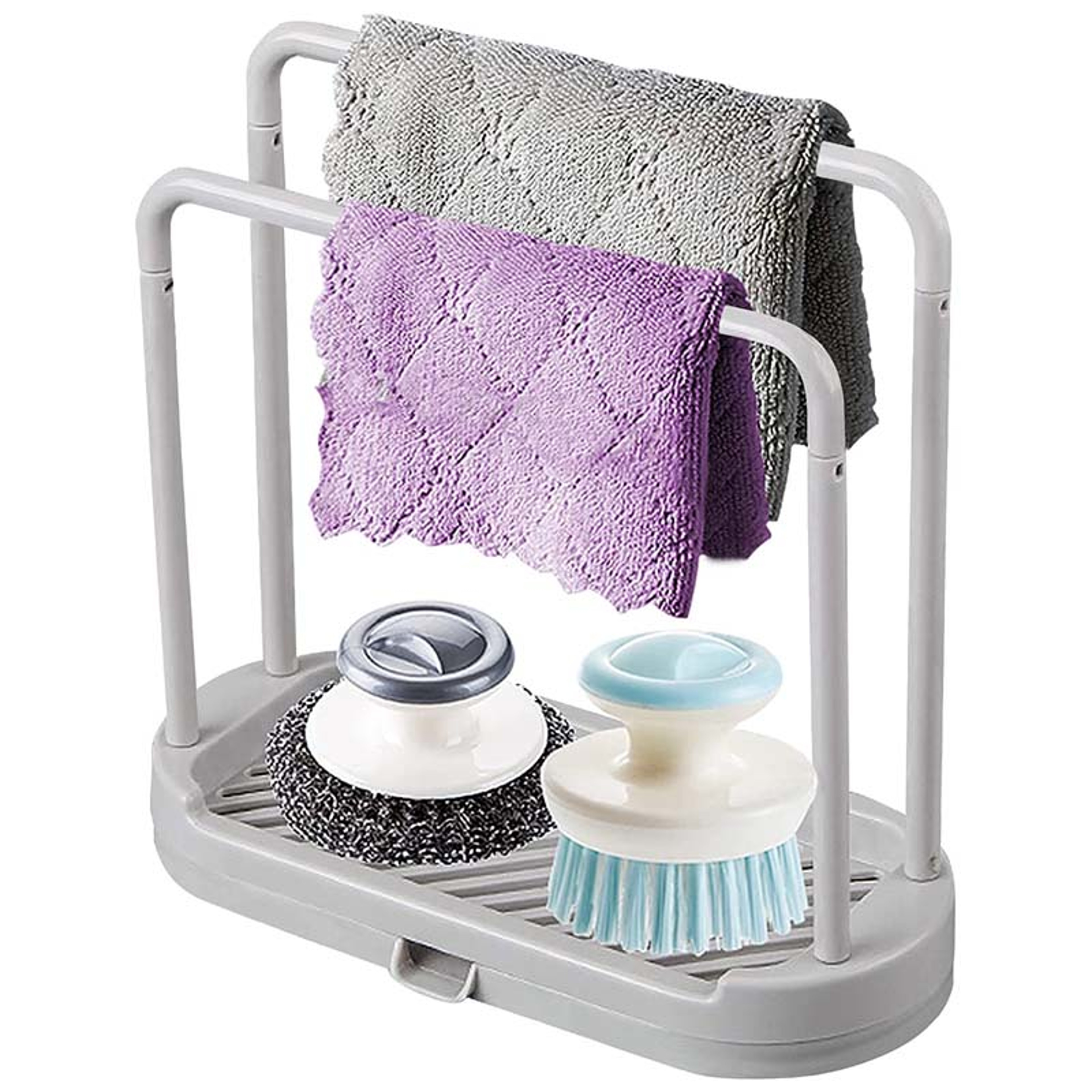 Kitchen Sink Drainage Shelf  SpaceSaving Storage Basket For Sponge  Rag 2