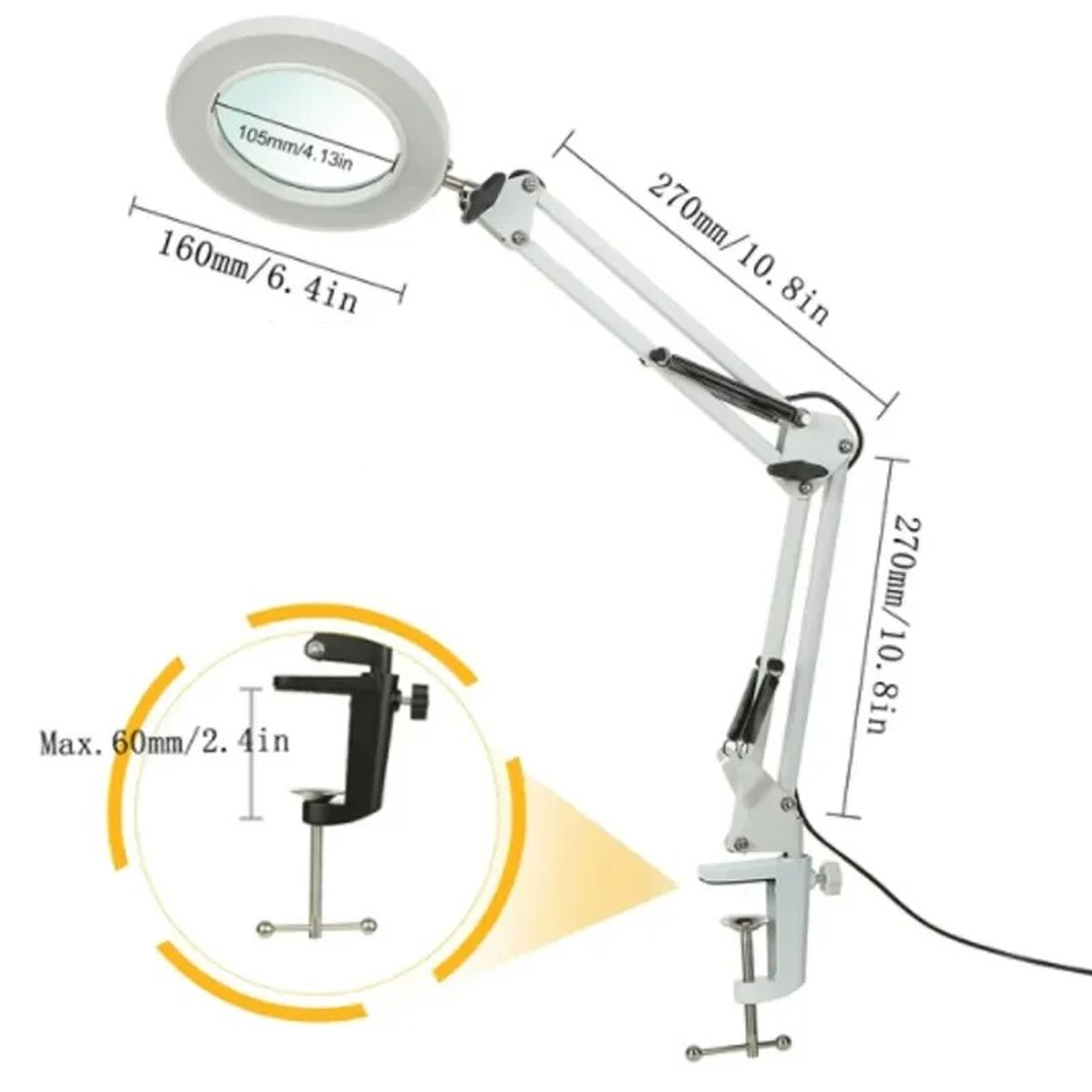Magnifying Glass For Soldering Skincare And Table Lamp Repair  Adjustable LED Light 6