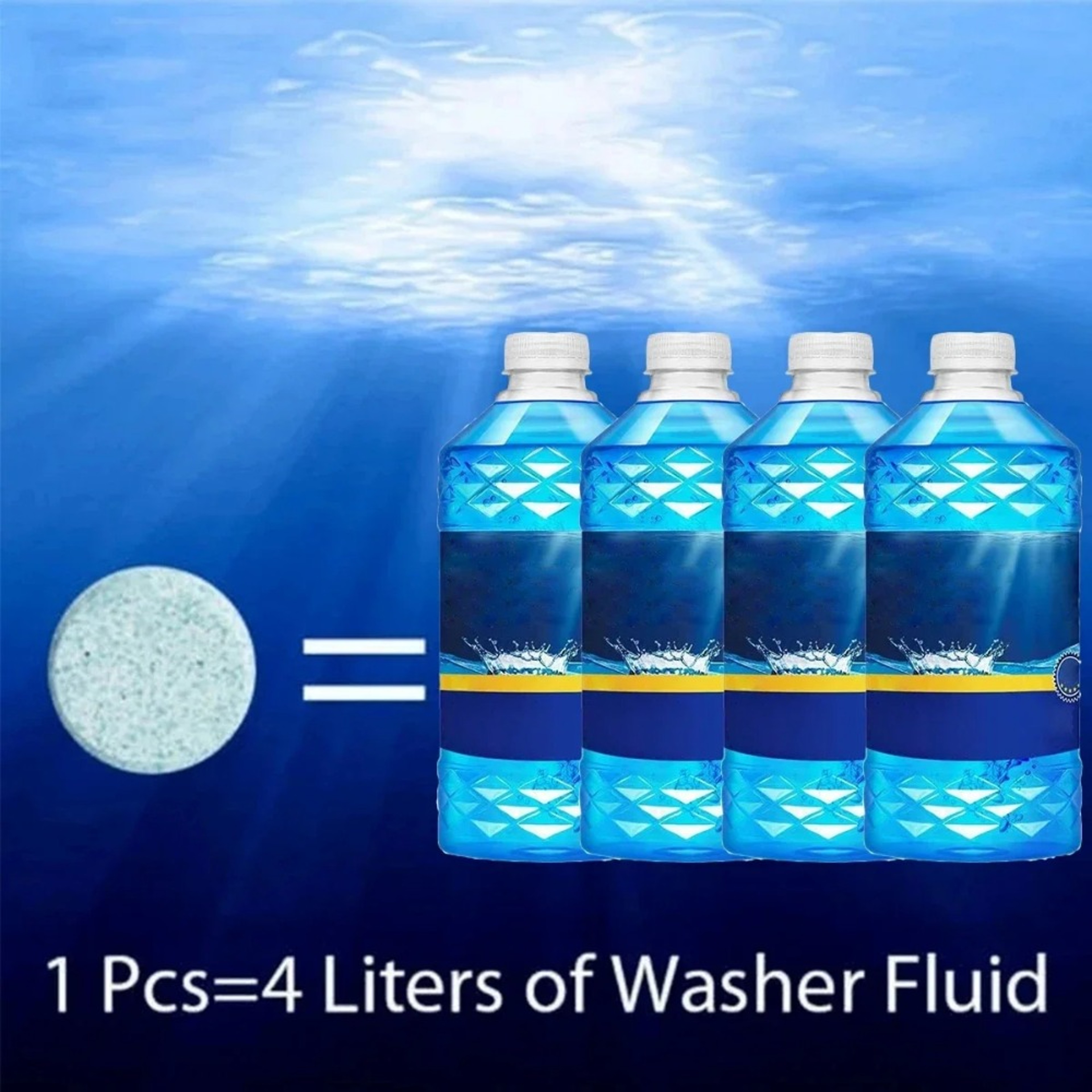 Car Windshield Washer Tablets  Effervescent Cleaning Fluid For Clear StreakFree Windows 3