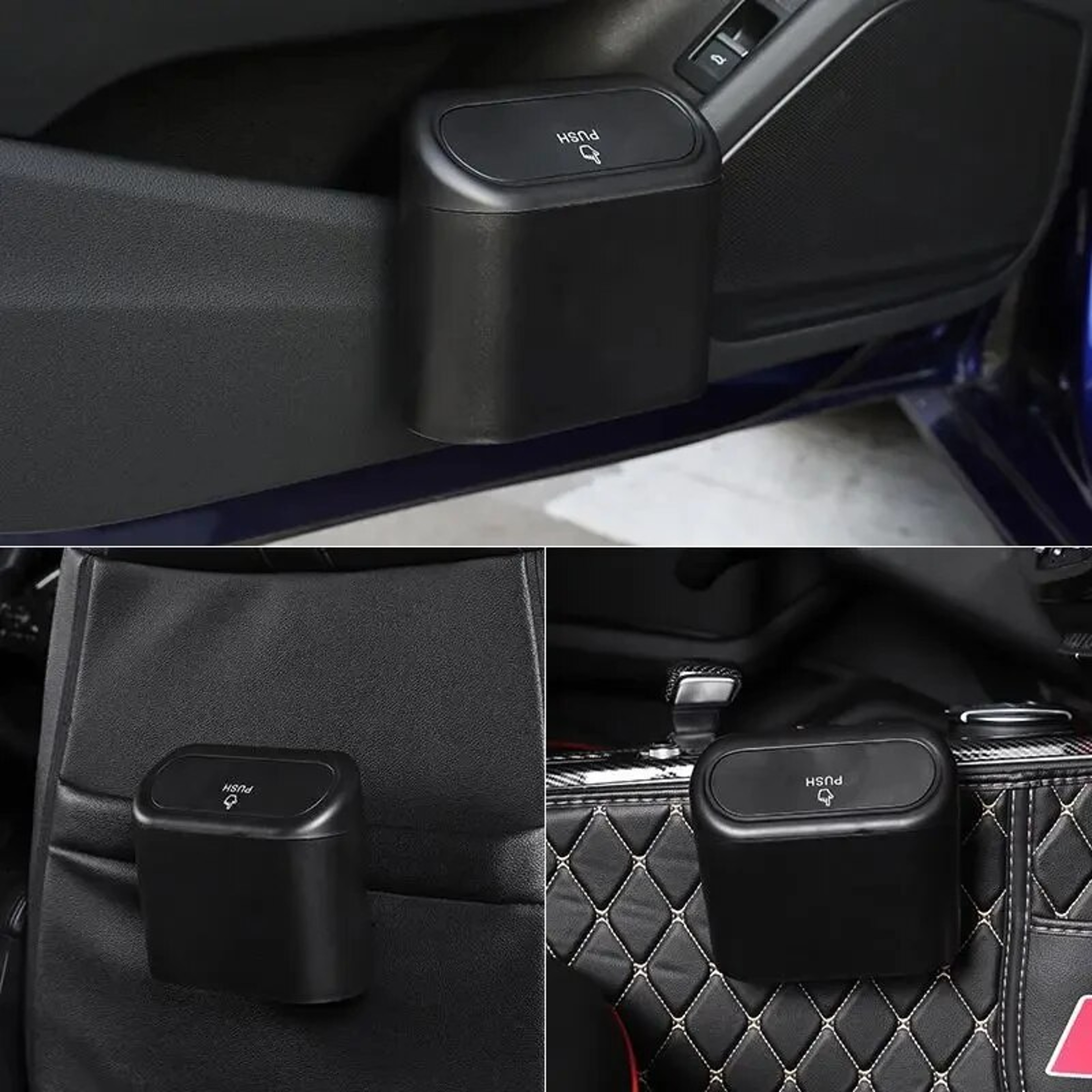 Universal Car Trash Bin with Clamshell Design Hanging Vehicle Garbage Storage Box – view 2