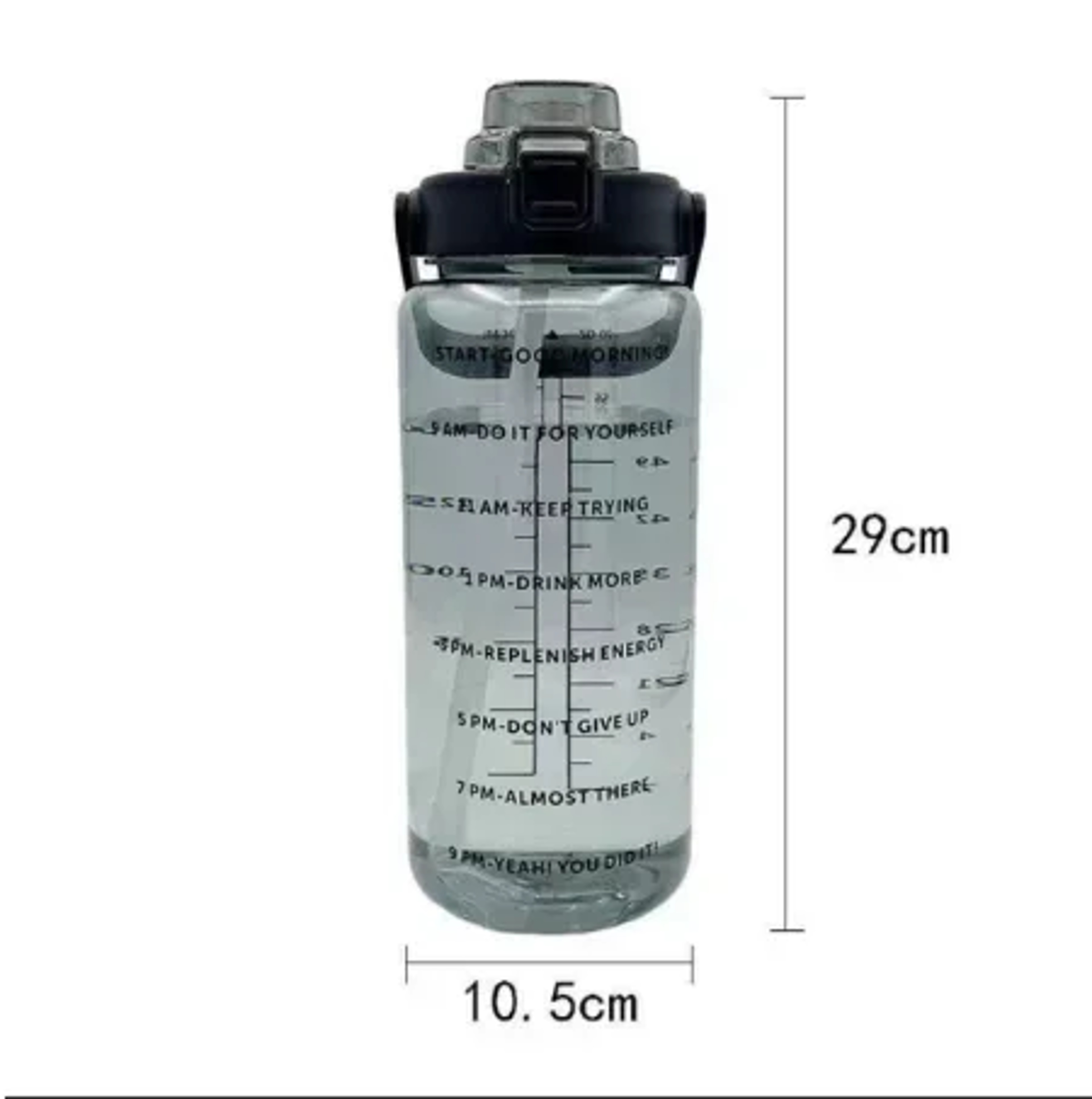 Portable Water Bottle With Straw And Time Marker For Outdoor Sports  Fitness 7
