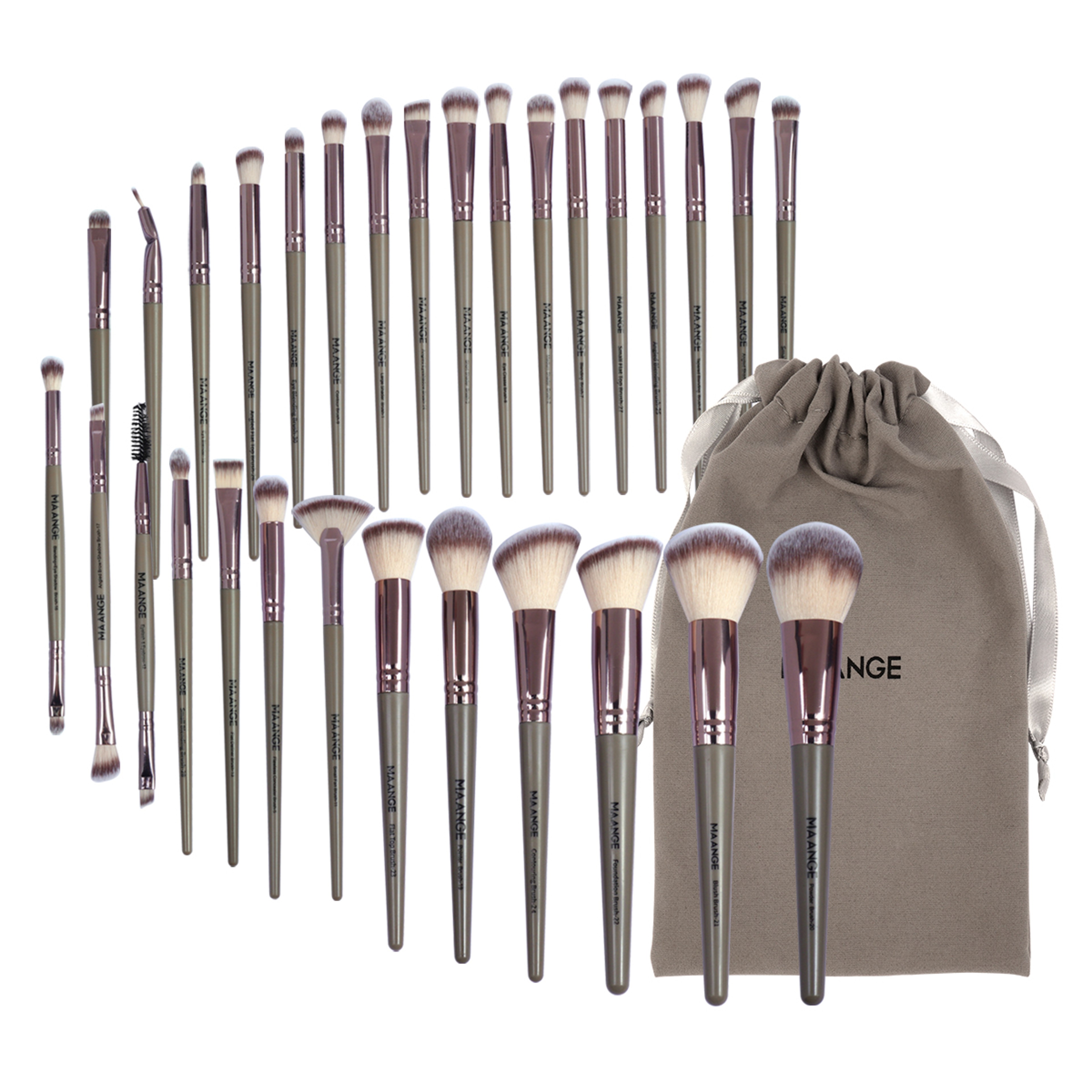 Professional Makeup Brush Set With Foundation Concealers Eye Shadows Powder Blush  Blending Brushes 8