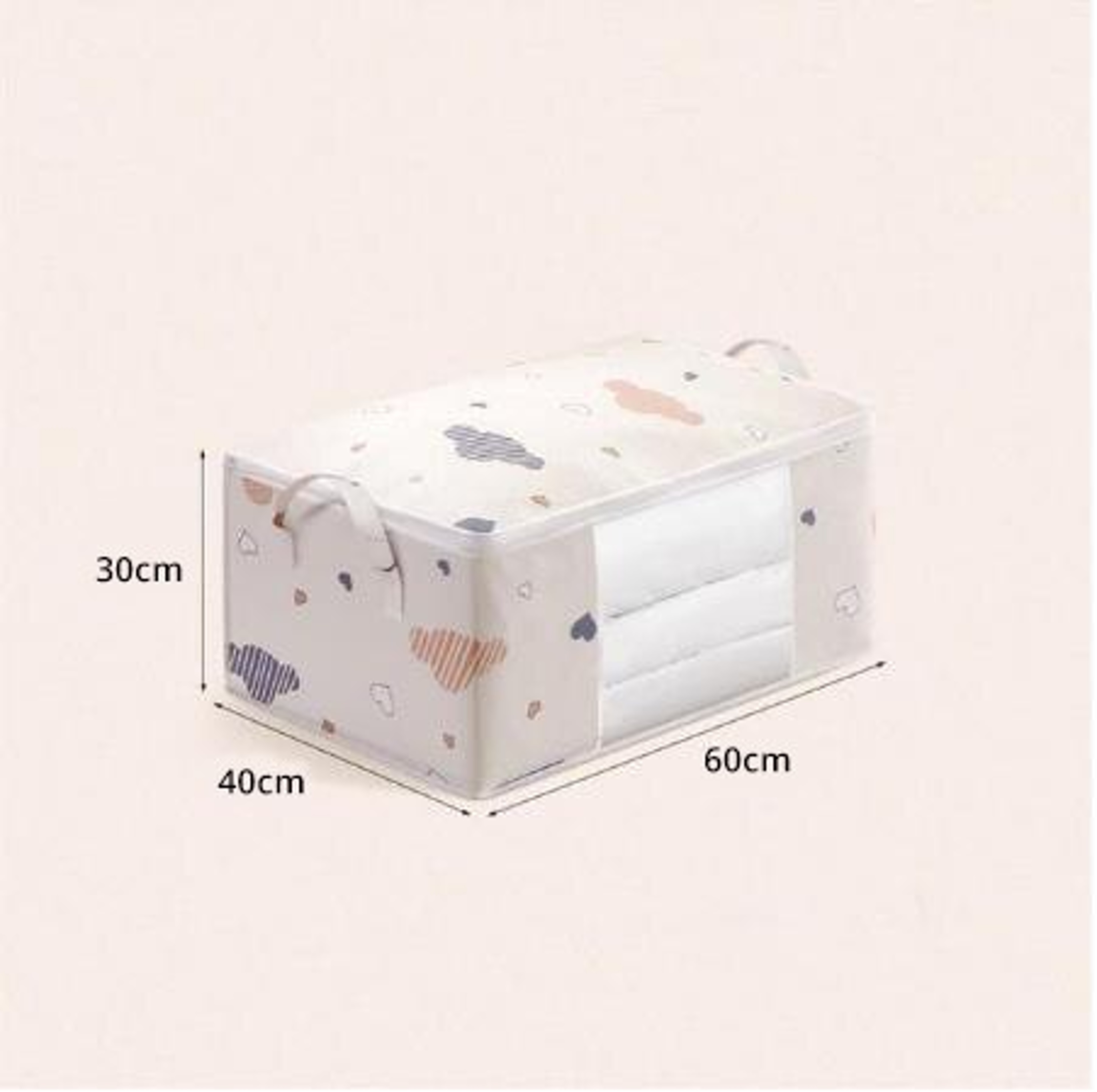 Large Capacity Clothes Storage Bag Organizer  Reinforced Handle, Foldable, Sturdy Zipper  Ideal for Bedding & Blankets – view 7